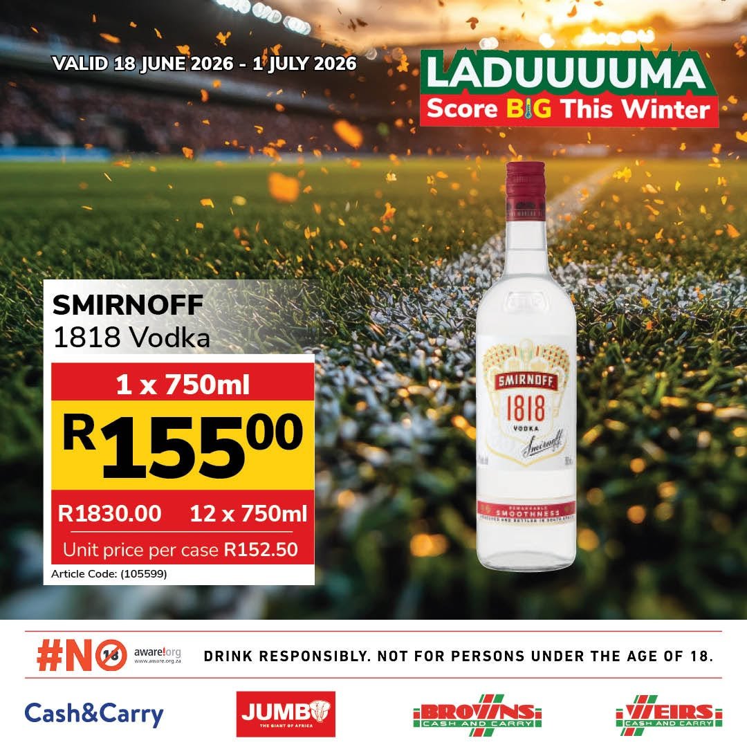 JUMBO CASH & CARRY specials - From Thursday 18 Jun 2026