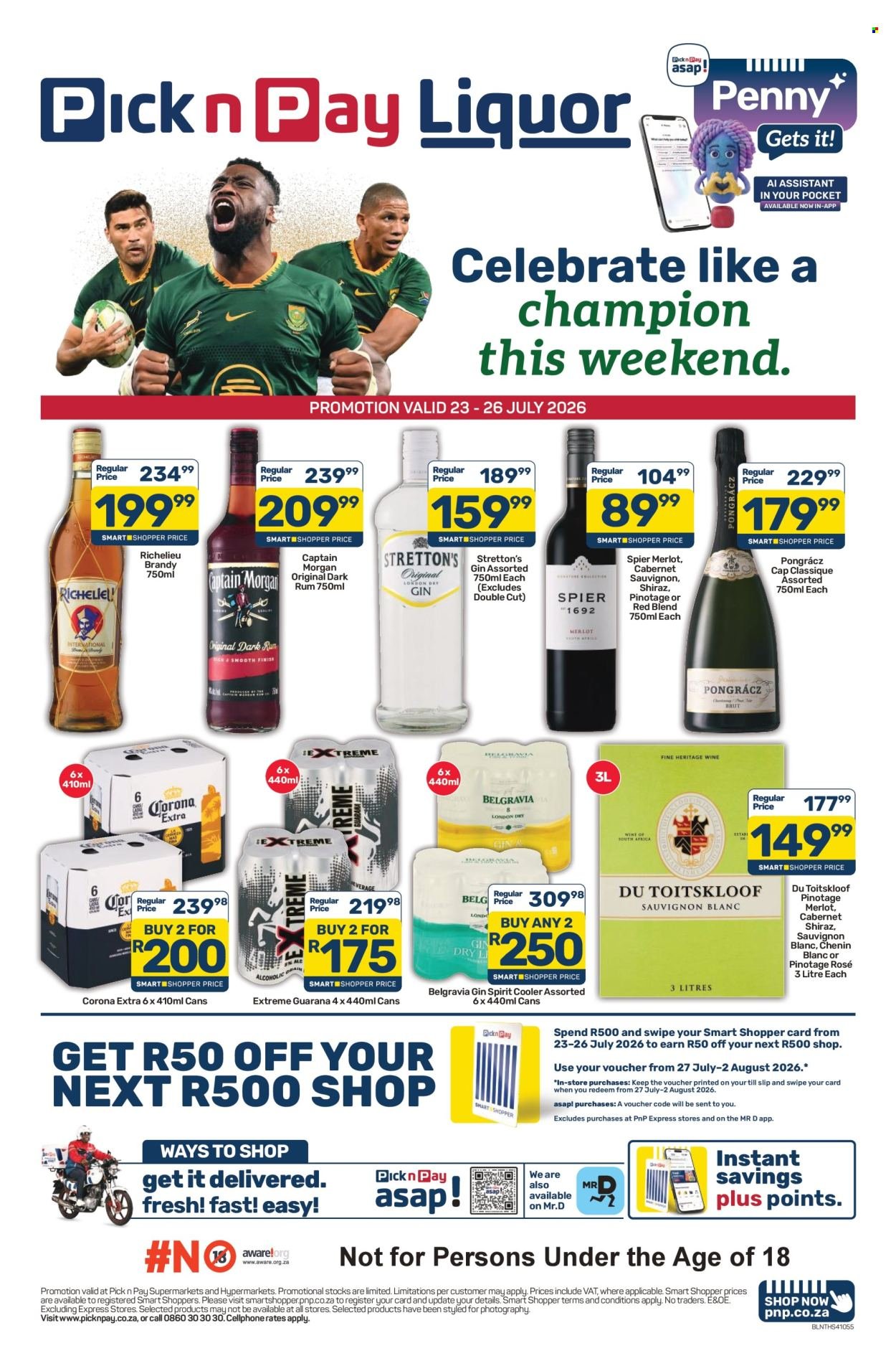 PICK N PAY specials - Weekend Liquor Specials