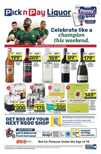 PICK N PAY specials - Weekend Liquor Specials