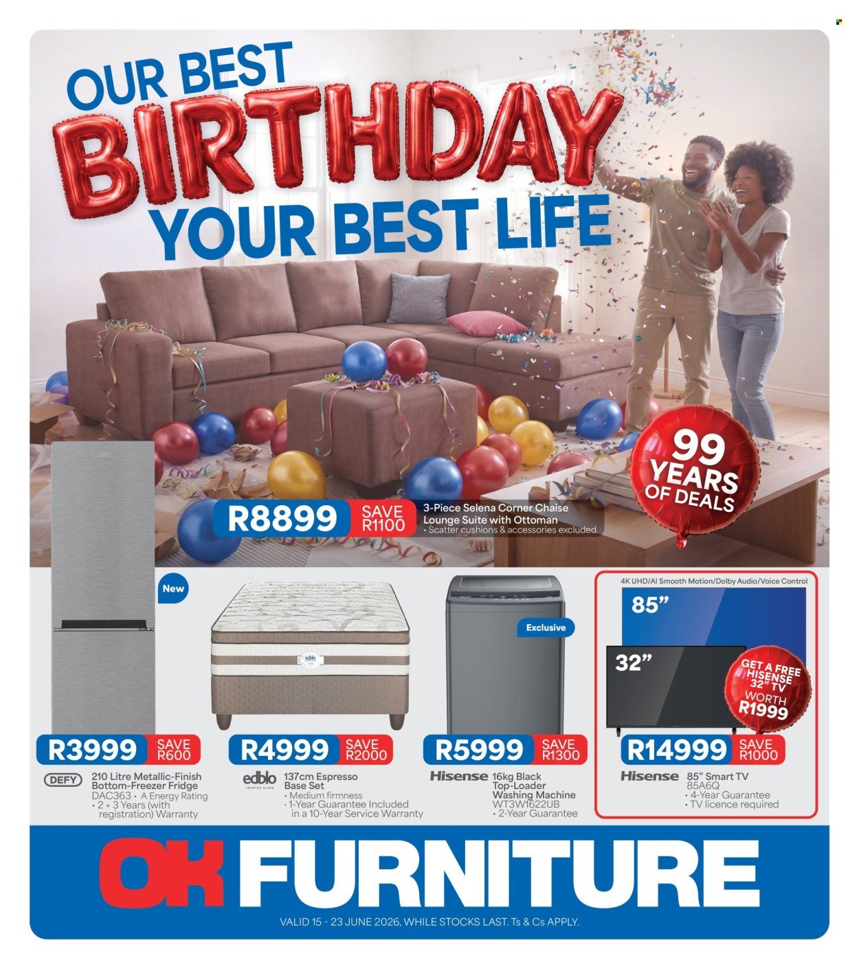 OK FURNITURE specials - From Monday 15 Jun 2026