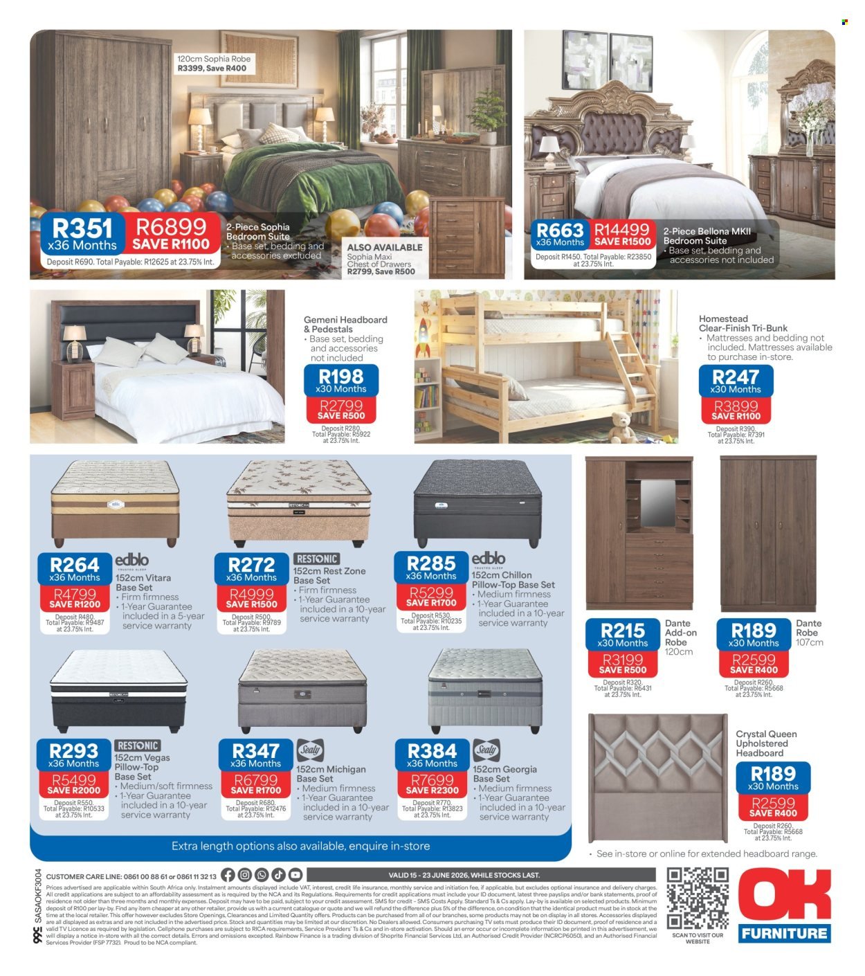 OK FURNITURE specials - From Monday 15 Jun 2026
