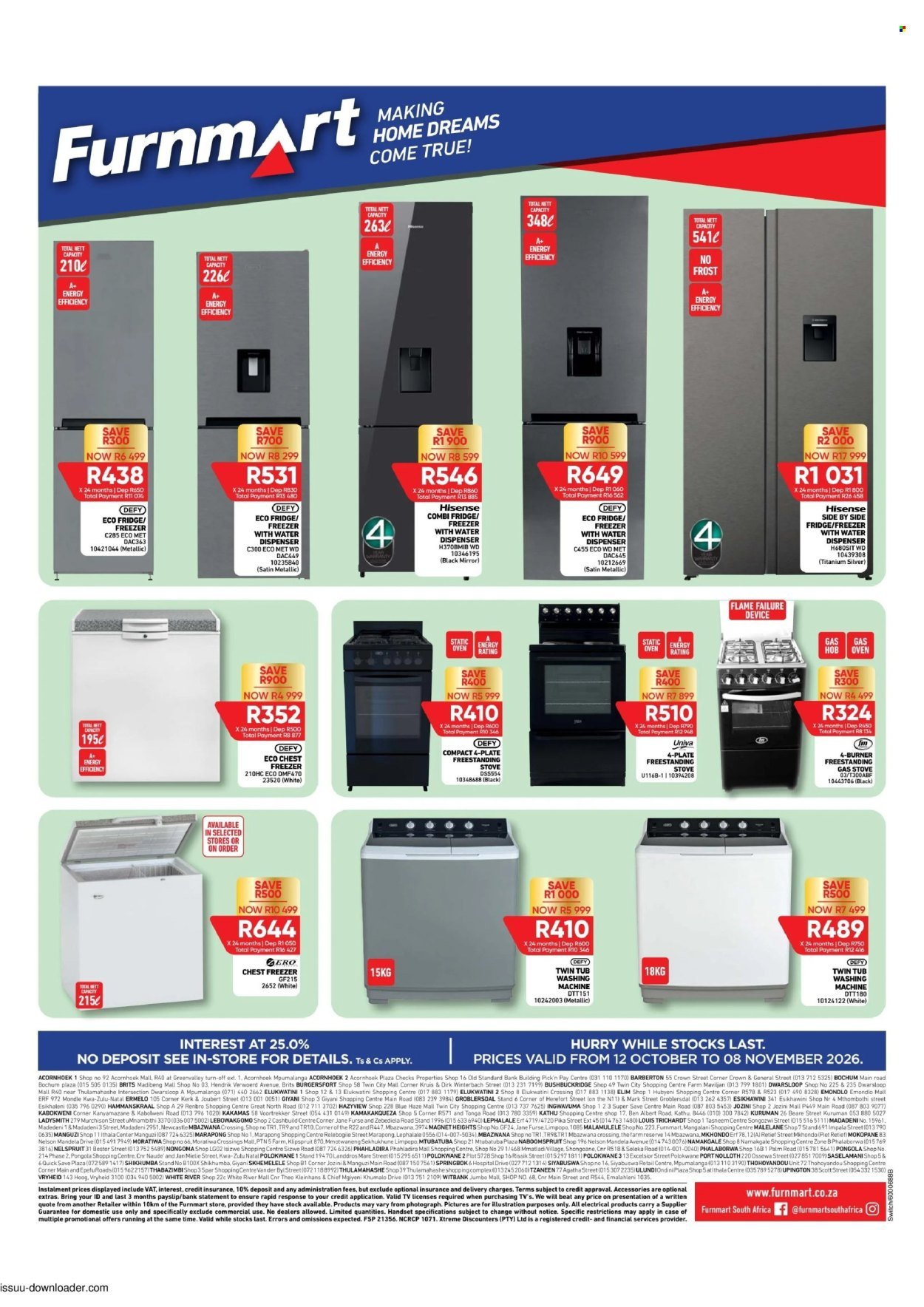FURNMART specials - From Monday 12 Oct 2026