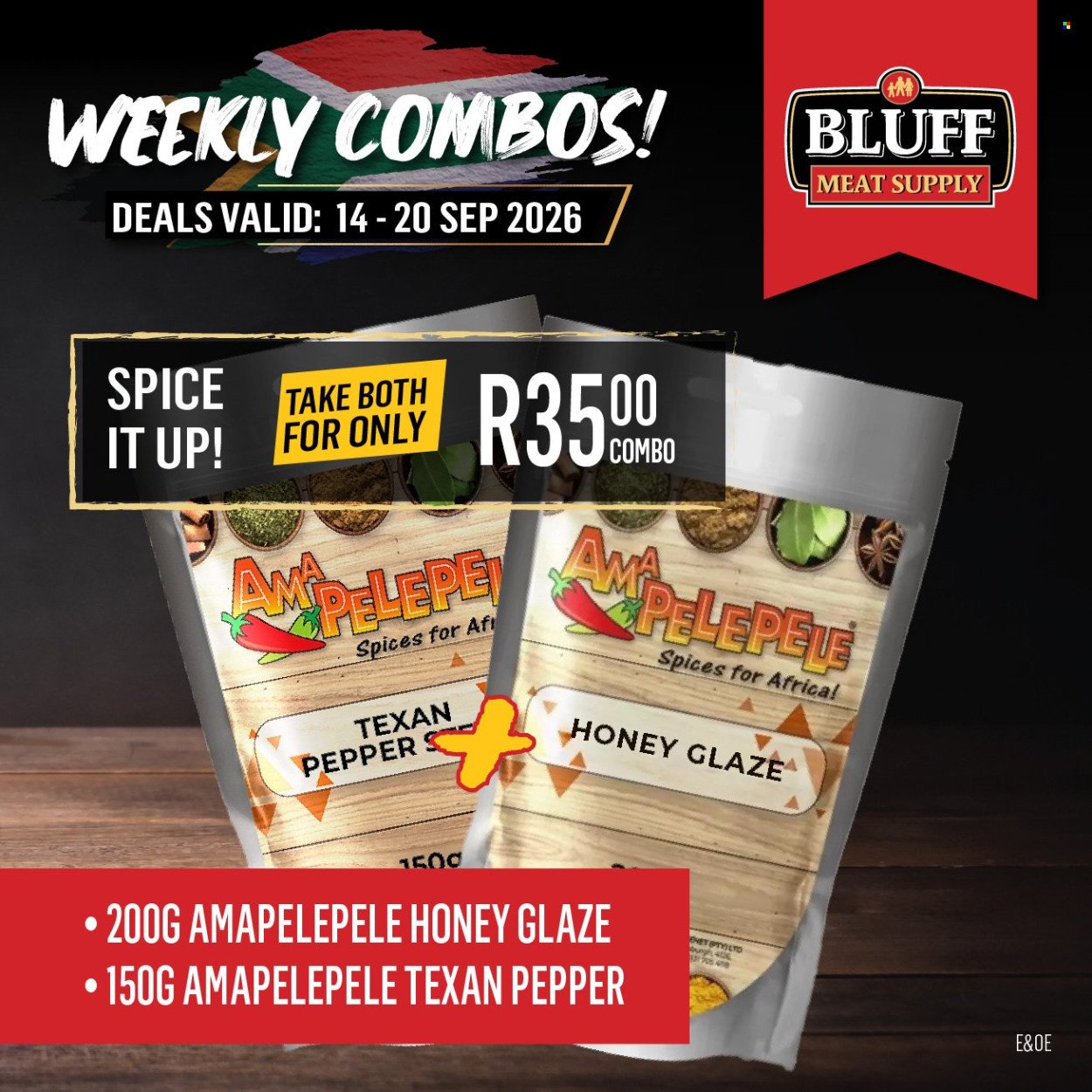 BLUFF MEAT SUPPLY specials - From Monday 14 Sept 2026
