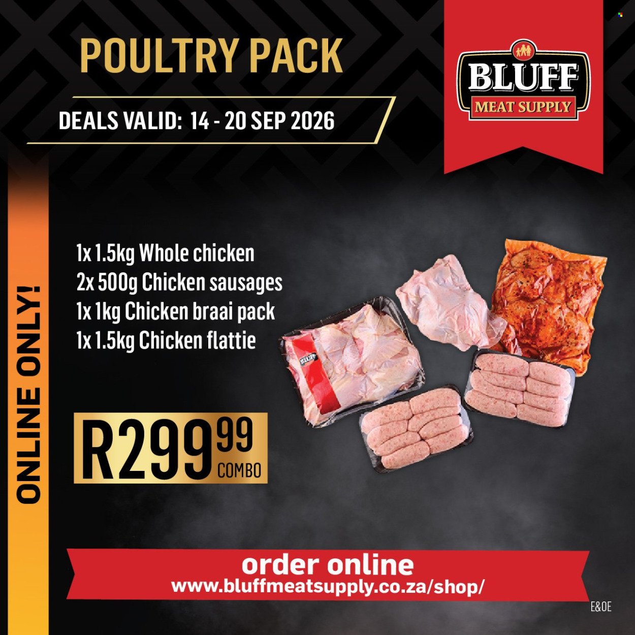 BLUFF MEAT SUPPLY specials - From Monday 14 Sept 2026