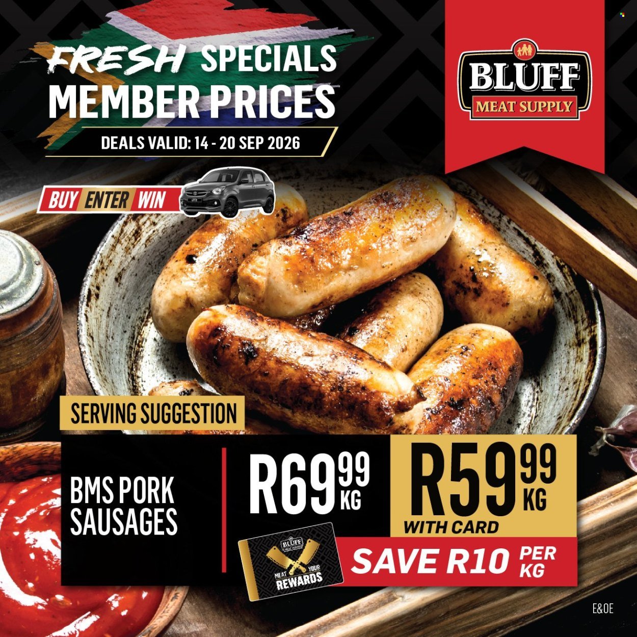 BLUFF MEAT SUPPLY specials - From Monday 14 Sept 2026