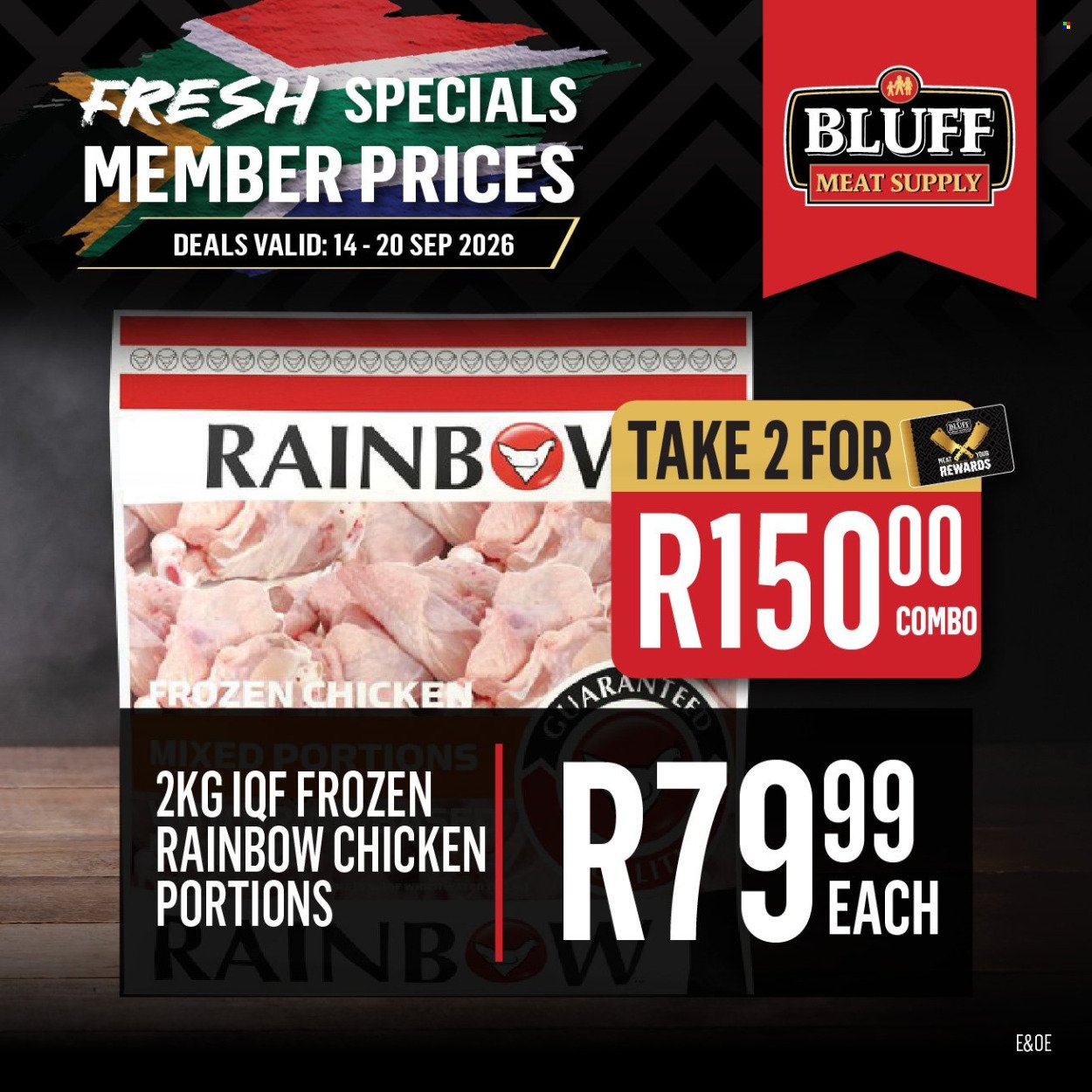 BLUFF MEAT SUPPLY specials - From Monday 14 Sept 2026