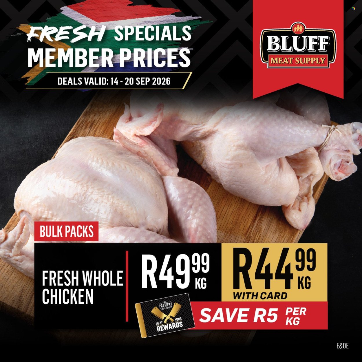 BLUFF MEAT SUPPLY specials - From Monday 14 Sept 2026