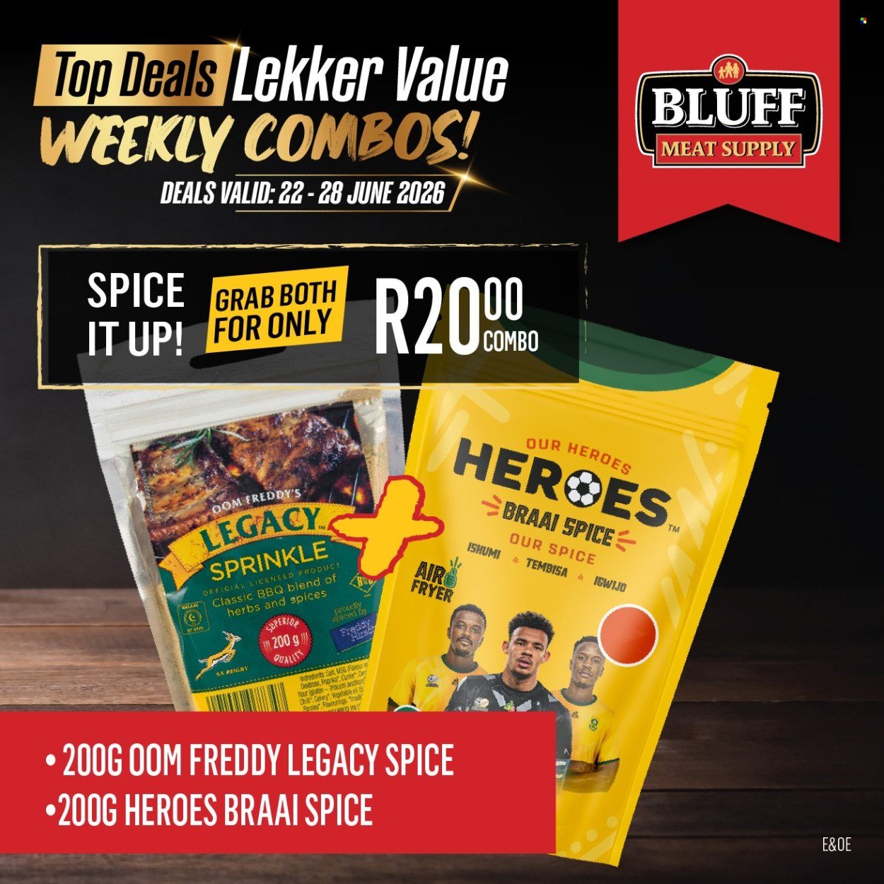BLUFF MEAT SUPPLY specials - From Monday 22 Jun 2026
