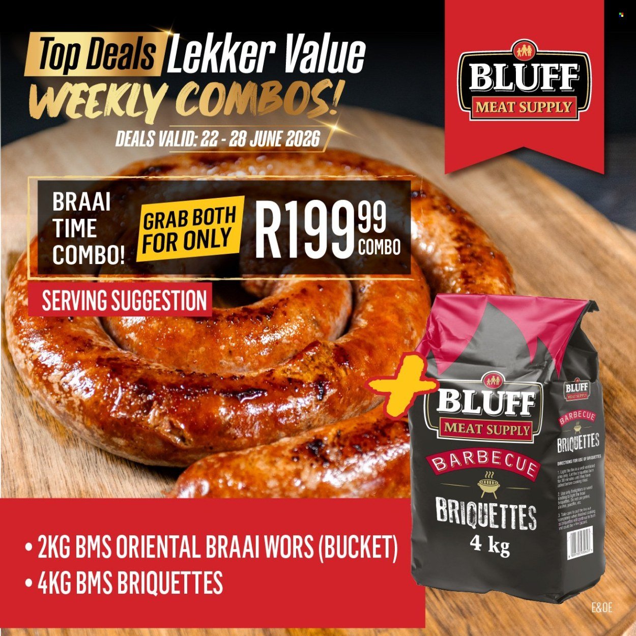 BLUFF MEAT SUPPLY specials - From Monday 22 Jun 2026