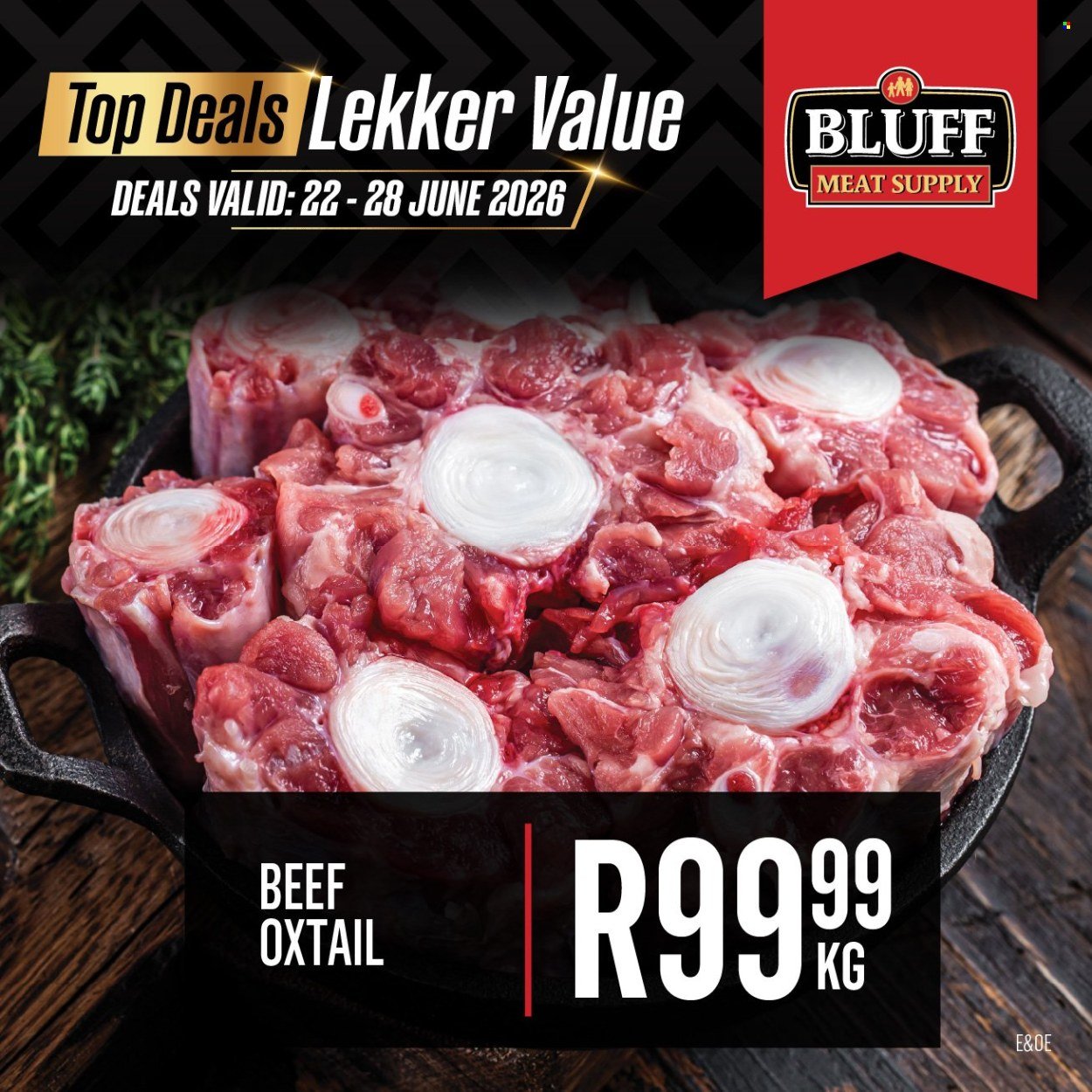 BLUFF MEAT SUPPLY specials - From Monday 22 Jun 2026