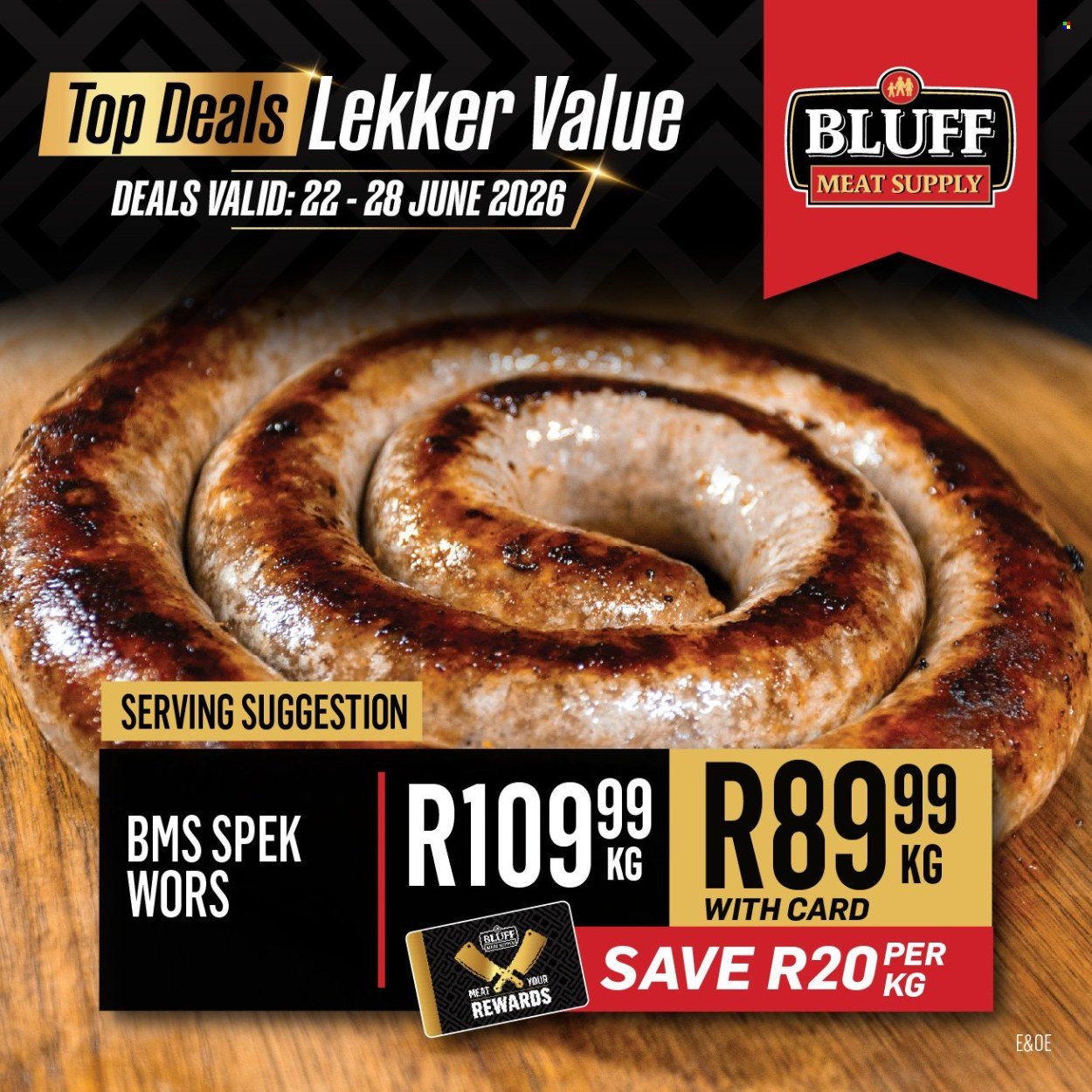 BLUFF MEAT SUPPLY specials - From Monday 22 Jun 2026