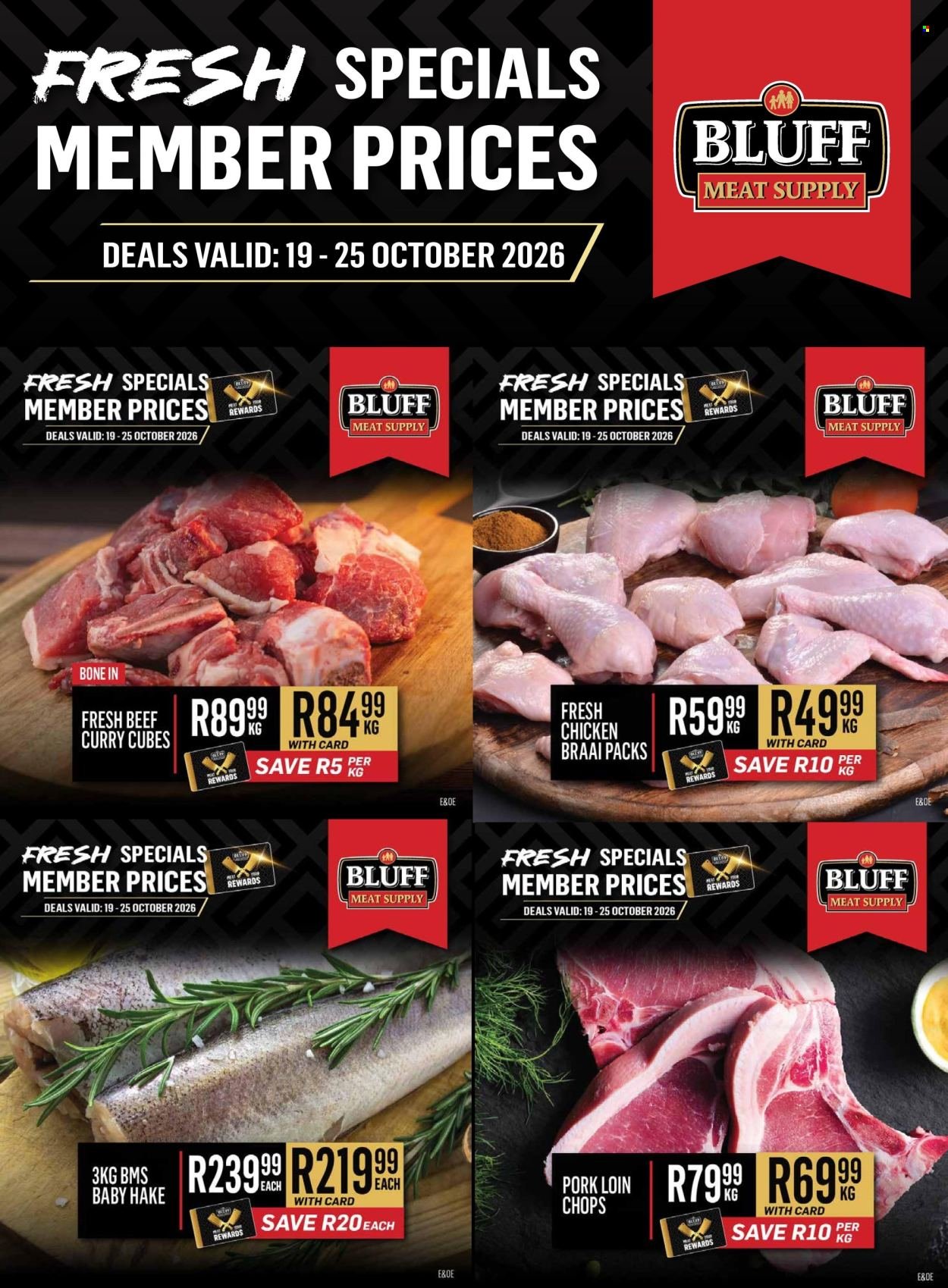BLUFF MEAT SUPPLY specials - From Monday 19 Oct 2026