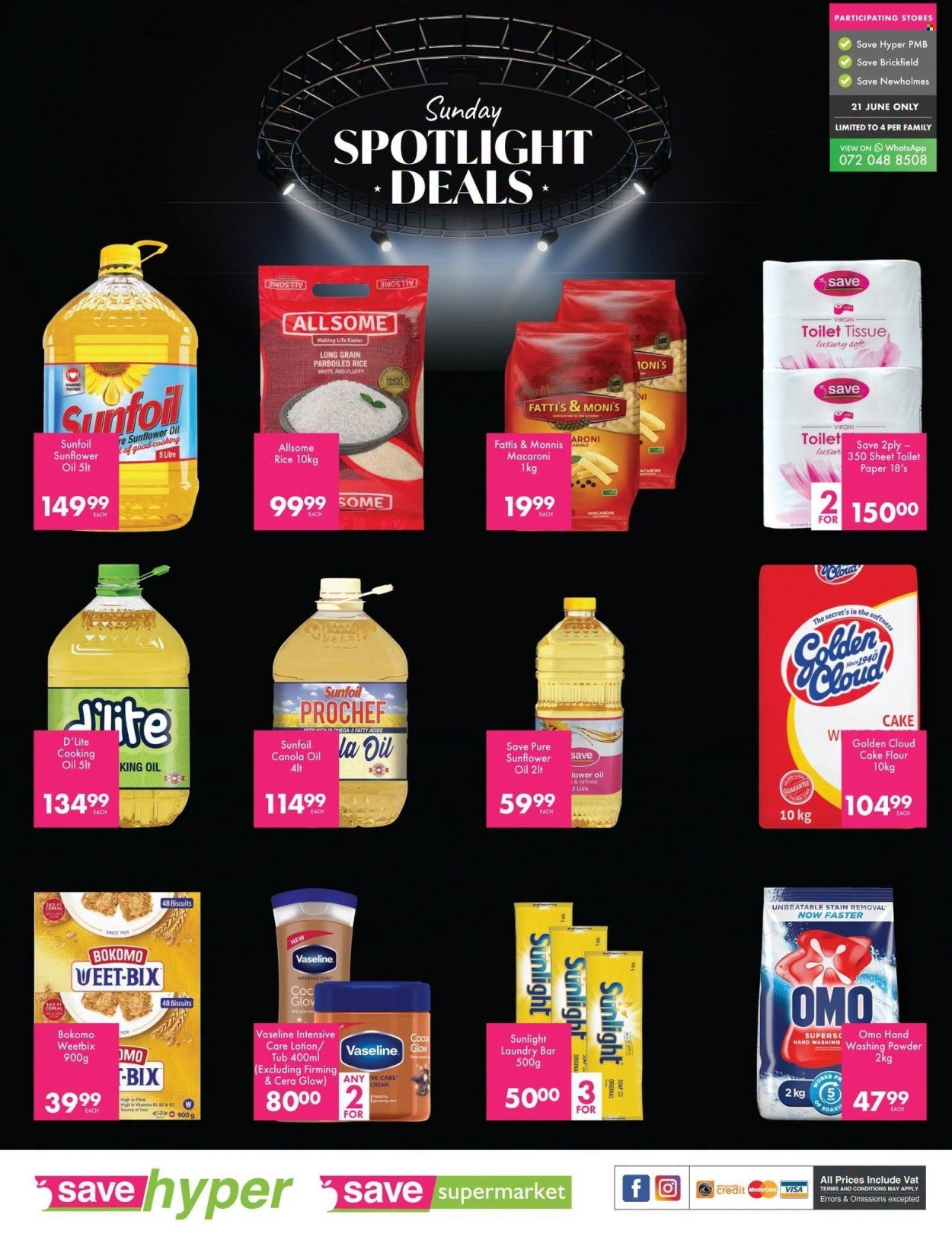 SAVE specials - From Sunday 21 Jun 2026