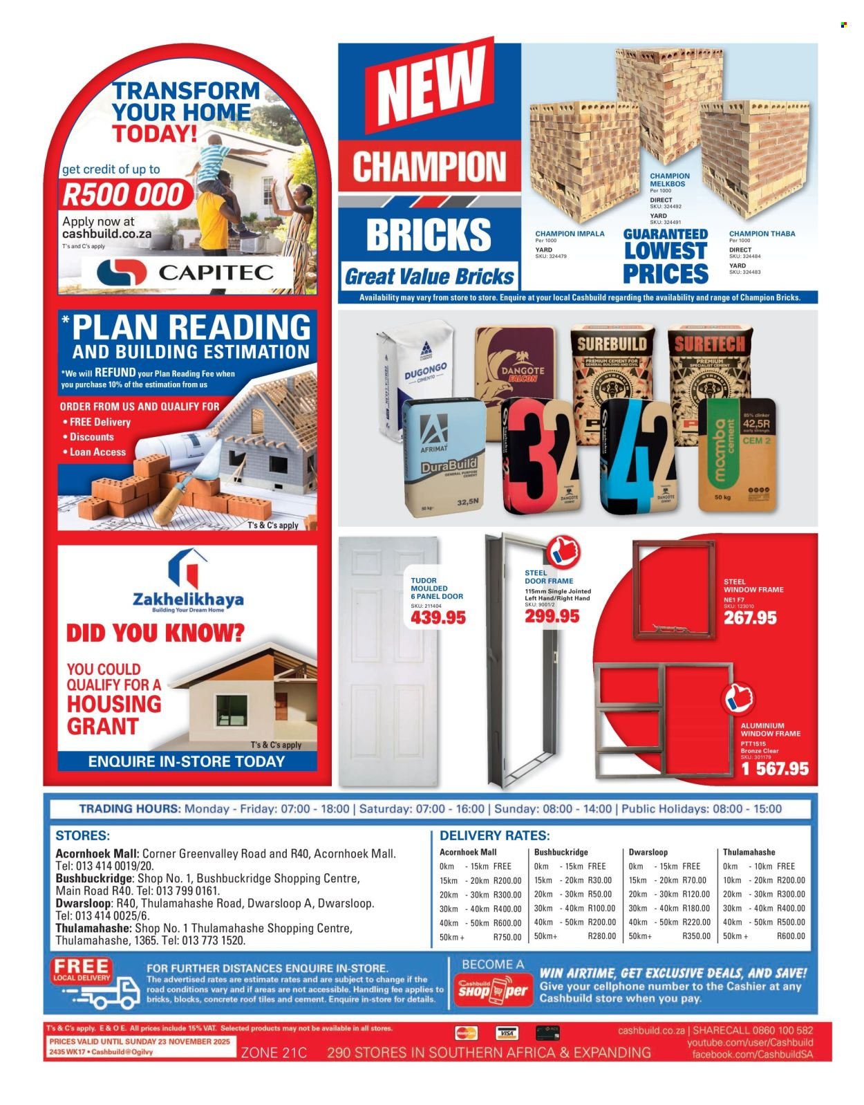 CASHBUILD specials - From Monday 20 Oct 2025 (2025-10-20 - 2025-11-23) | 4