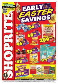 SHOPRITE specials - Easter Deals Gauteng (2026-03-09 - 2026-03-22)