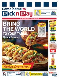 PICK N PAY specials - Global Flavours (2026-04-09 - 2026-04-23)