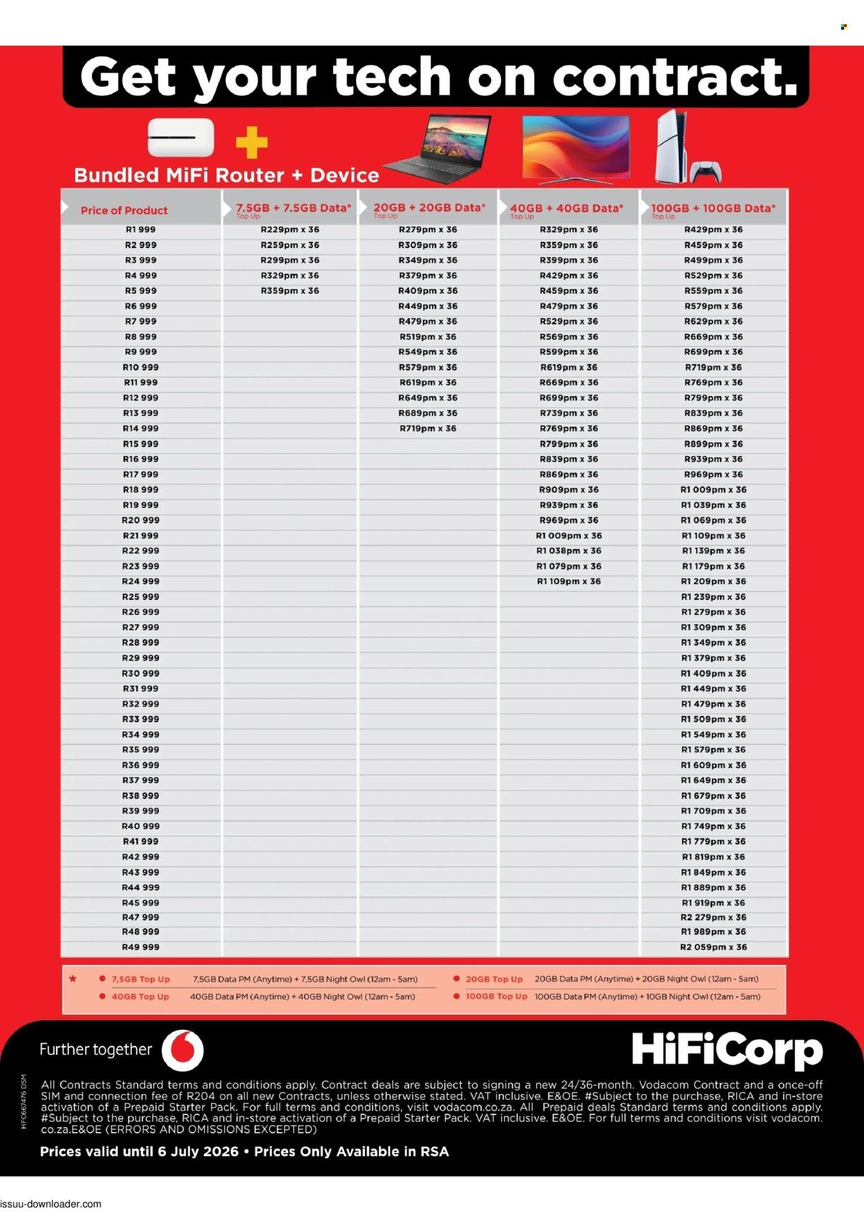 HIFI CORP specials - From Tuesday 9 Jun 2026