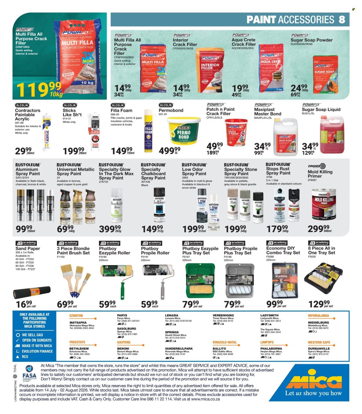 MICA specials - From Tuesday 14 Jul 2026