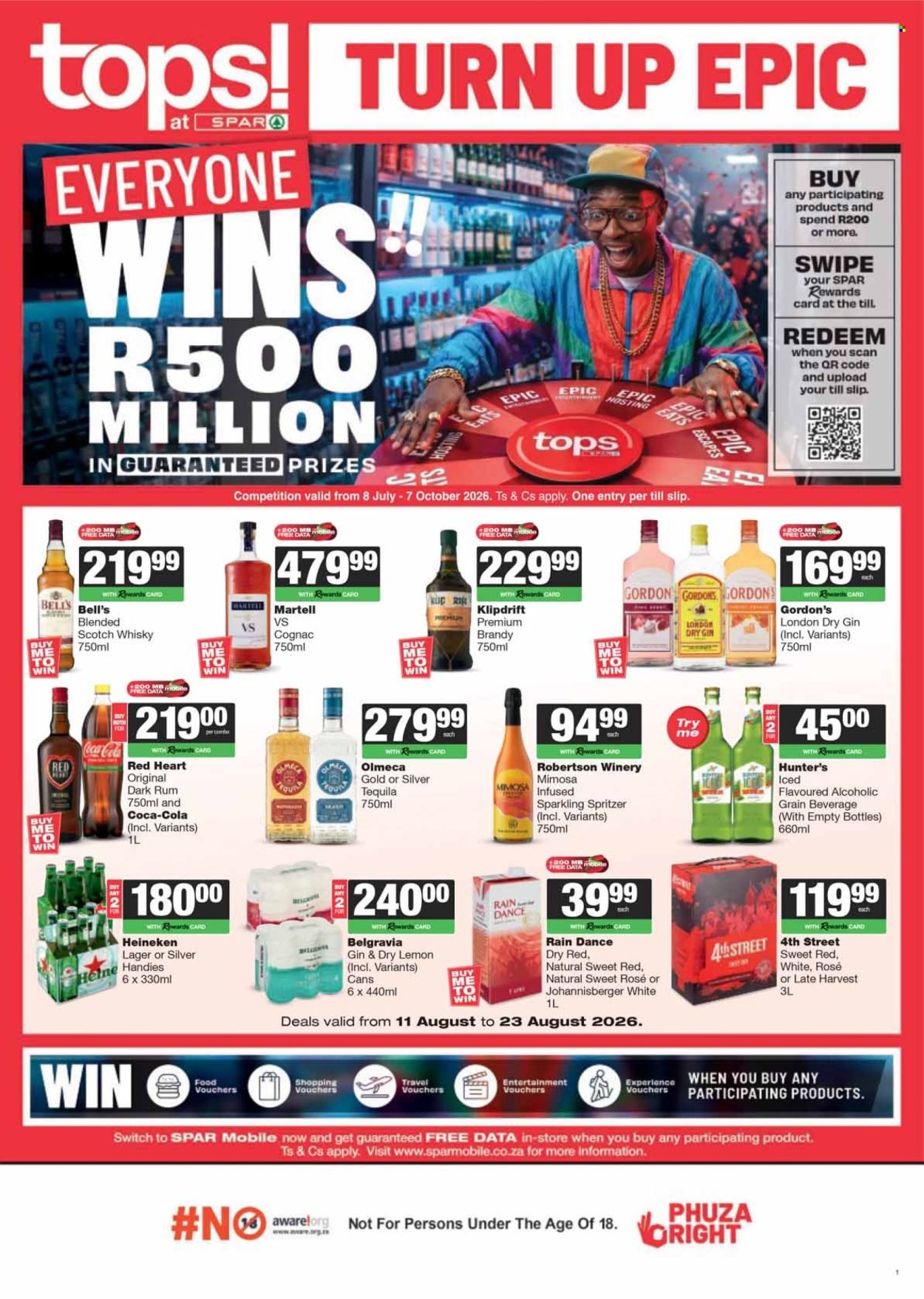 TOPS AT SPAR specials - Zio Liquor Specials