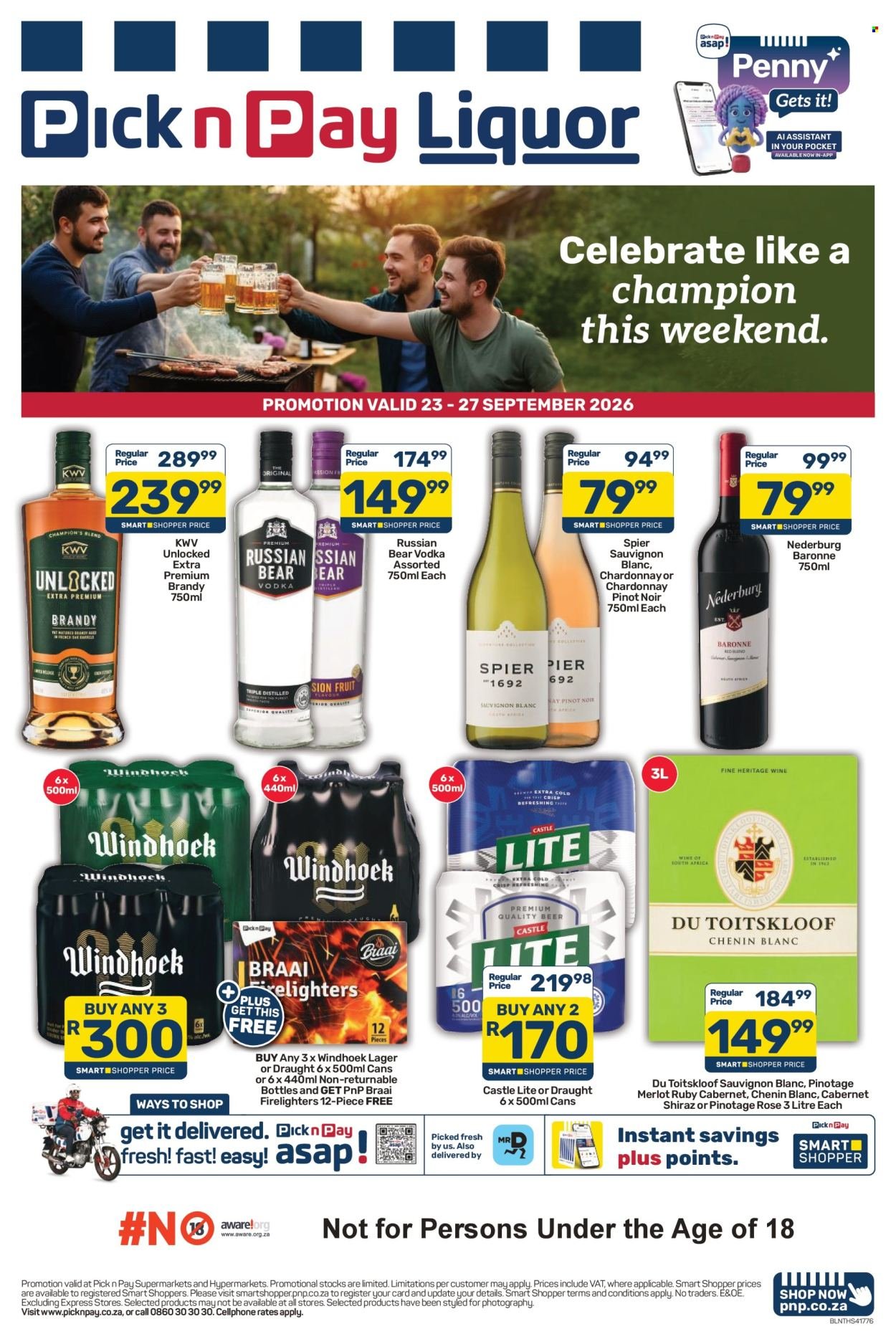 PICK N PAY specials - Weekend Liquor Specials