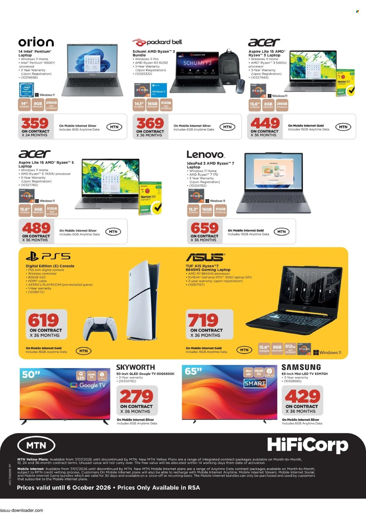 HIFI CORP specials - From Monday 7 Sept 2026