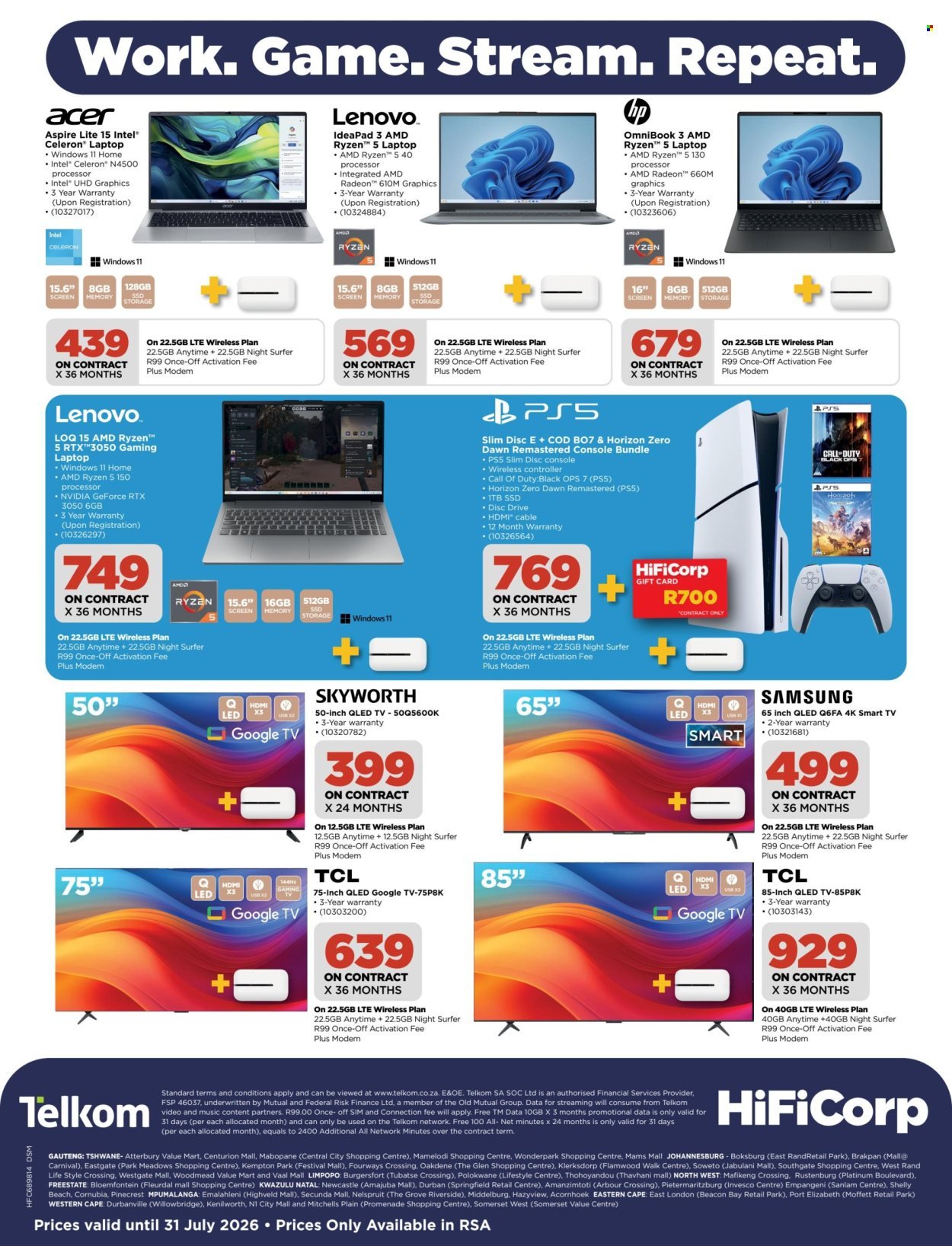 HIFI CORP specials - From Wednesday 1 Jul 2026