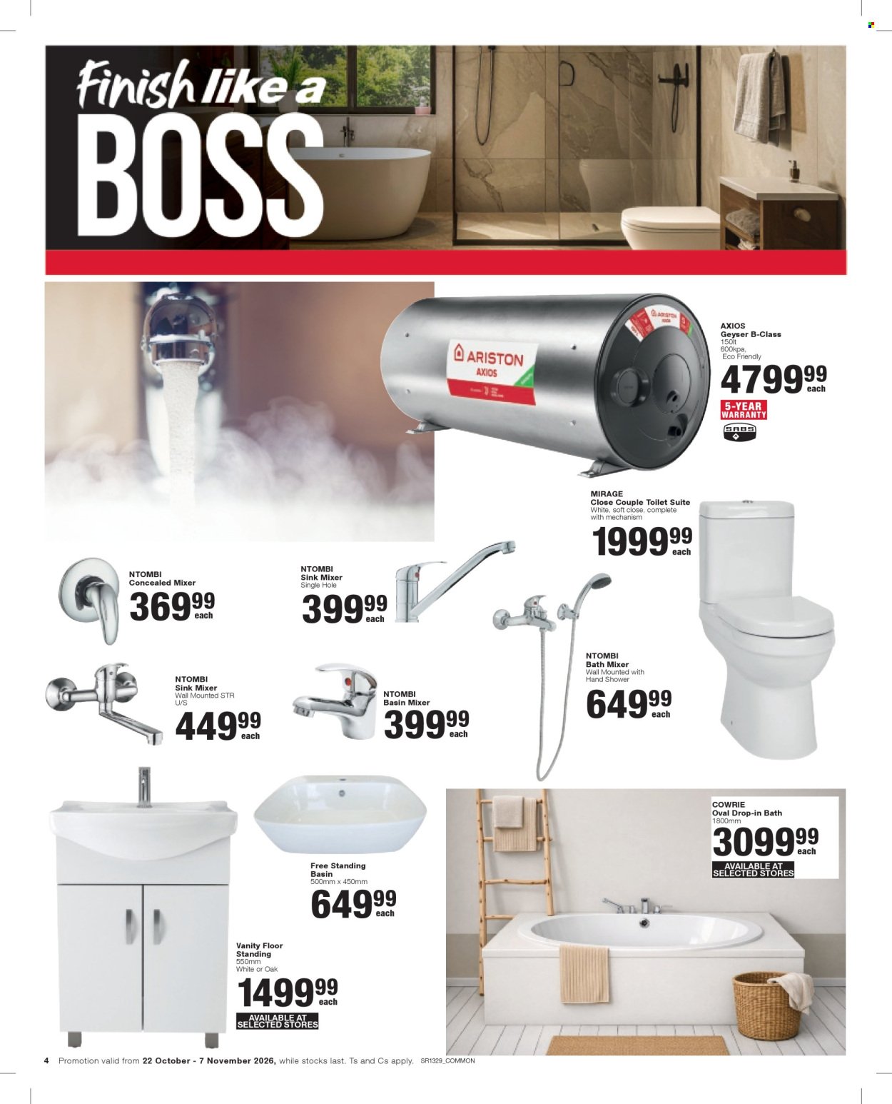 BUILD IT specials - From Thursday 22 Oct 2026