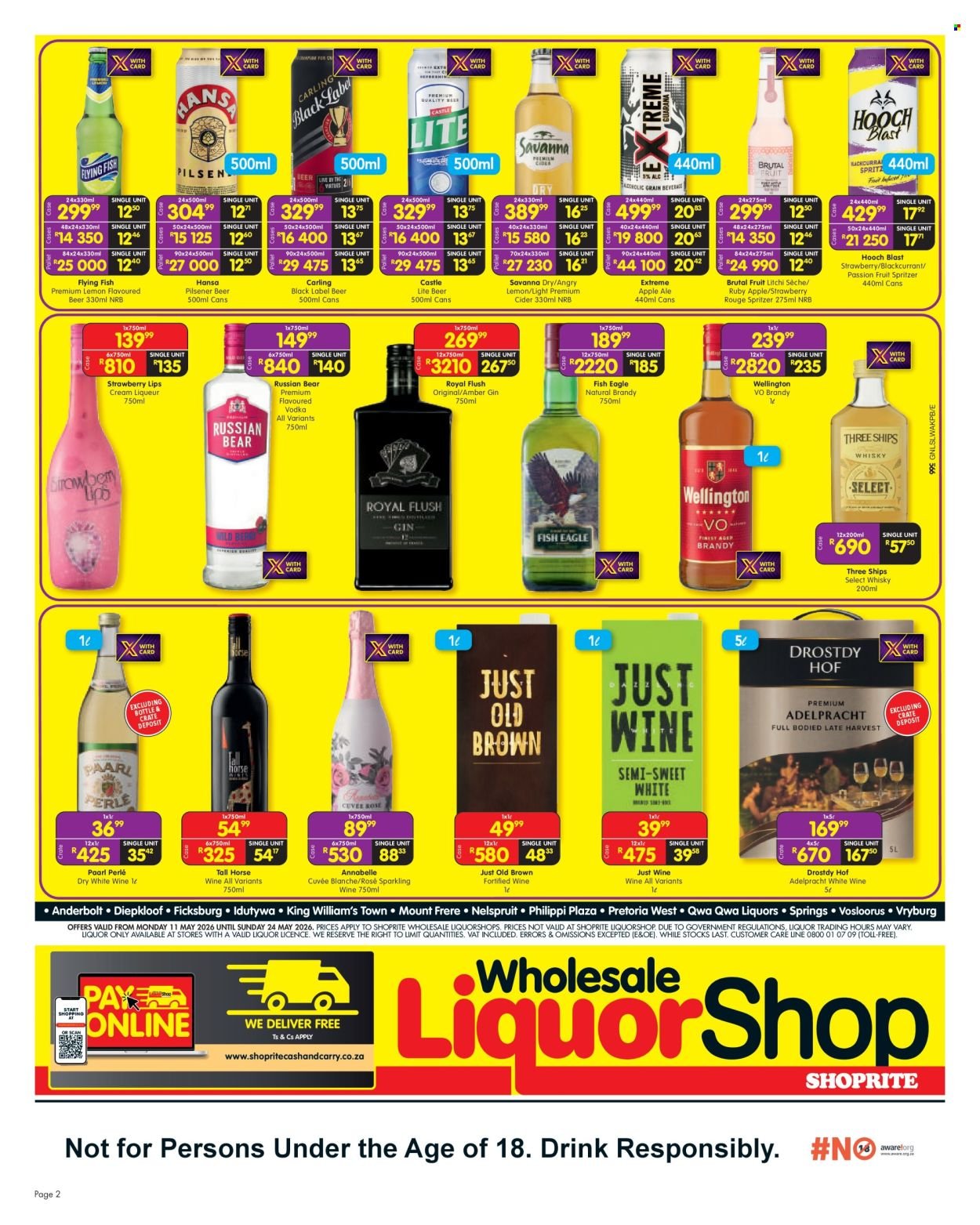 SHOPRITE specials - Wholesale LiquorShop Savings Selected Stores (2026-05-11 - 2026-05-24) | 2