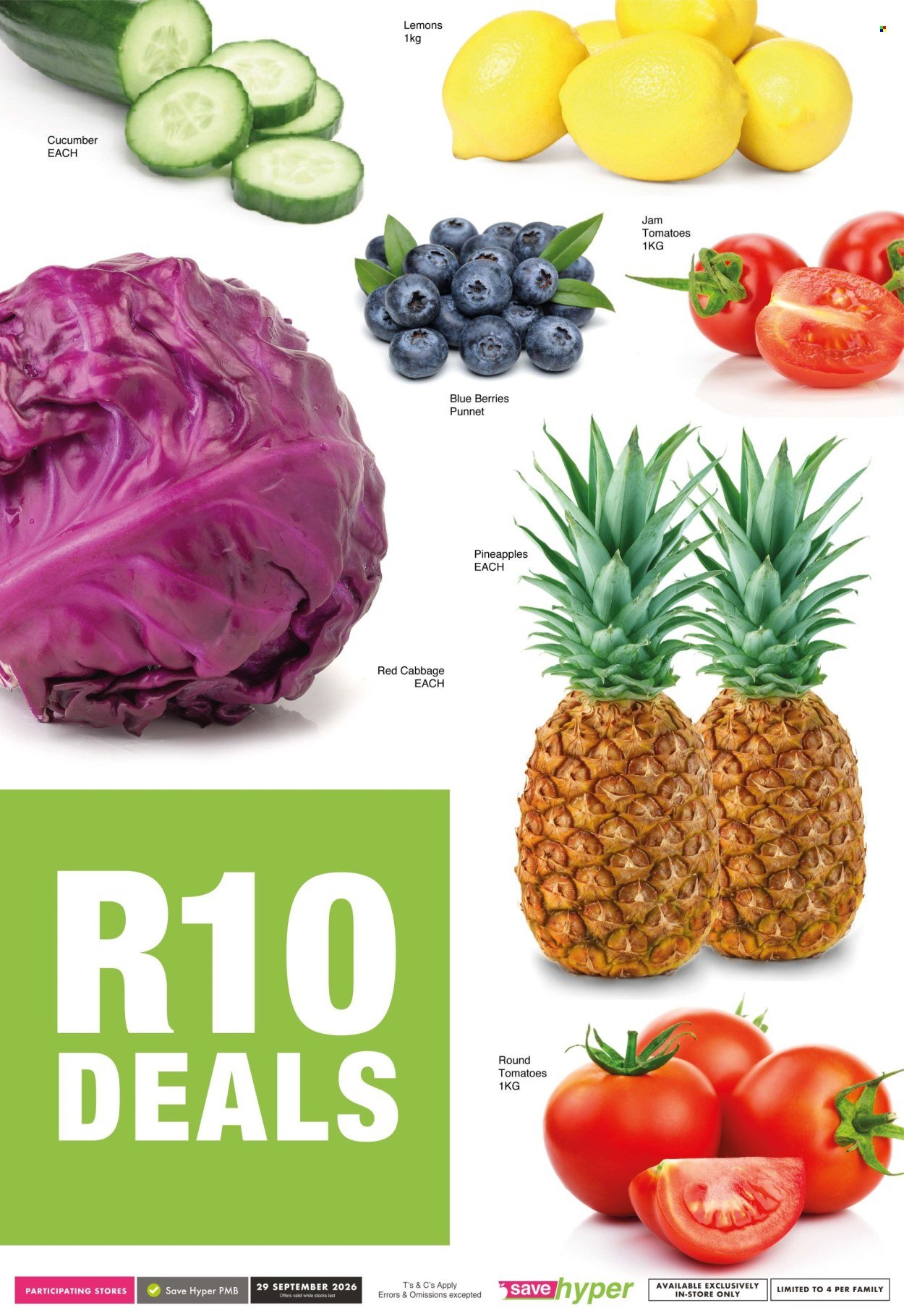 SAVE specials - From Tuesday 29 Sept 2026