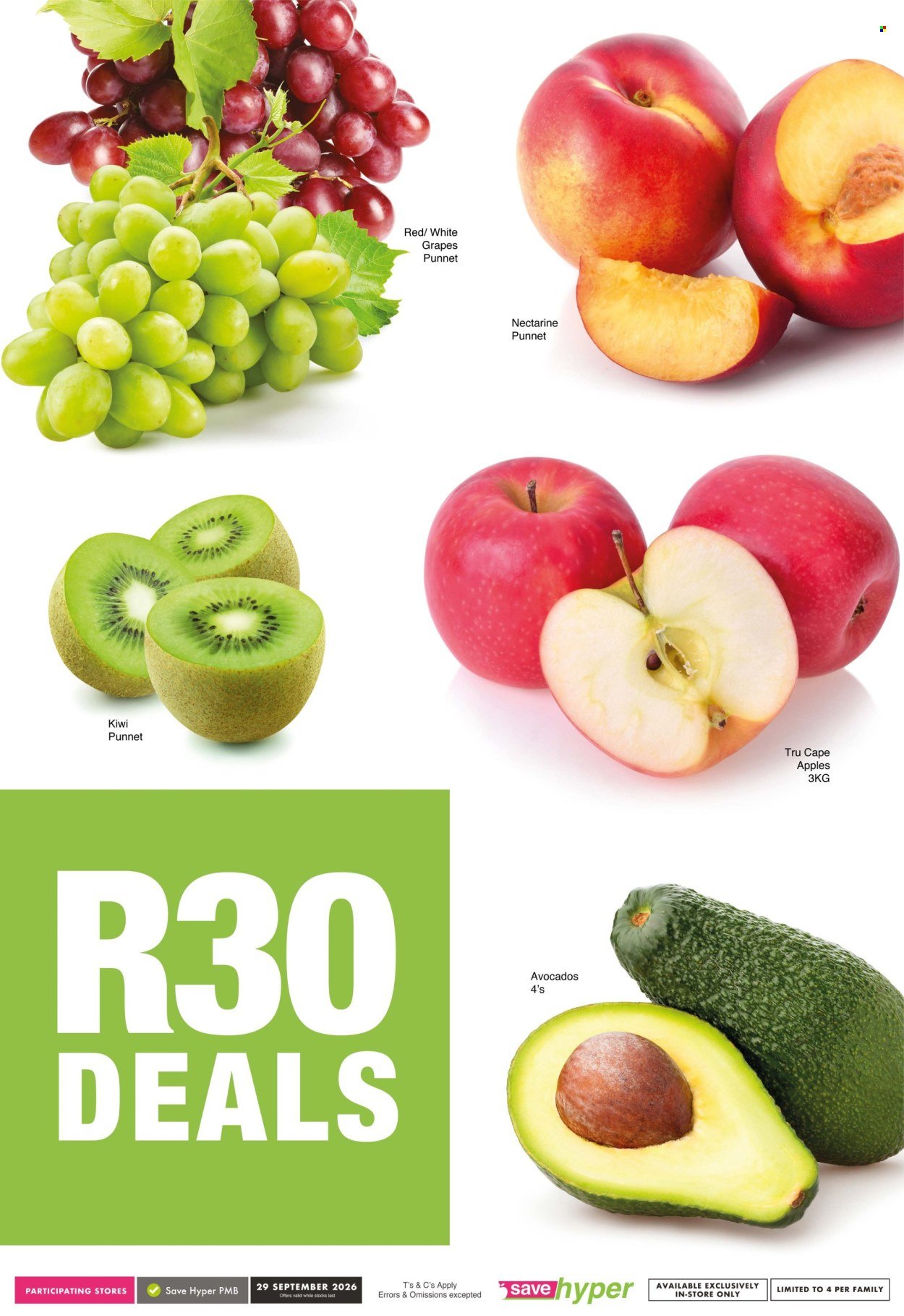 SAVE specials - From Tuesday 29 Sept 2026