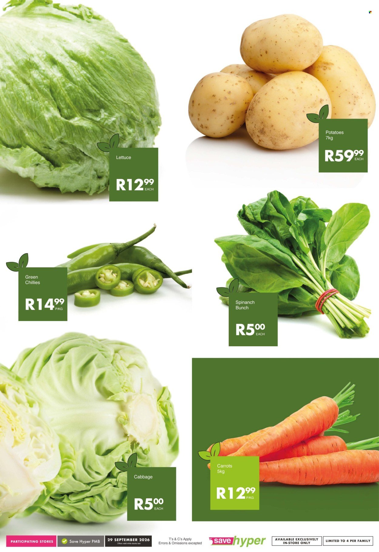 SAVE specials - From Tuesday 29 Sept 2026