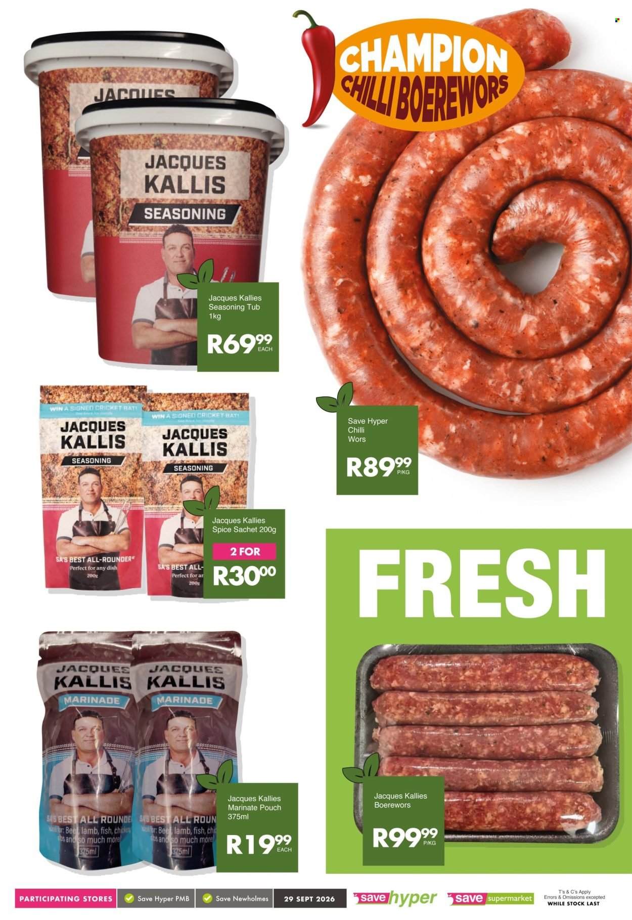SAVE specials - From Tuesday 29 Sept 2026