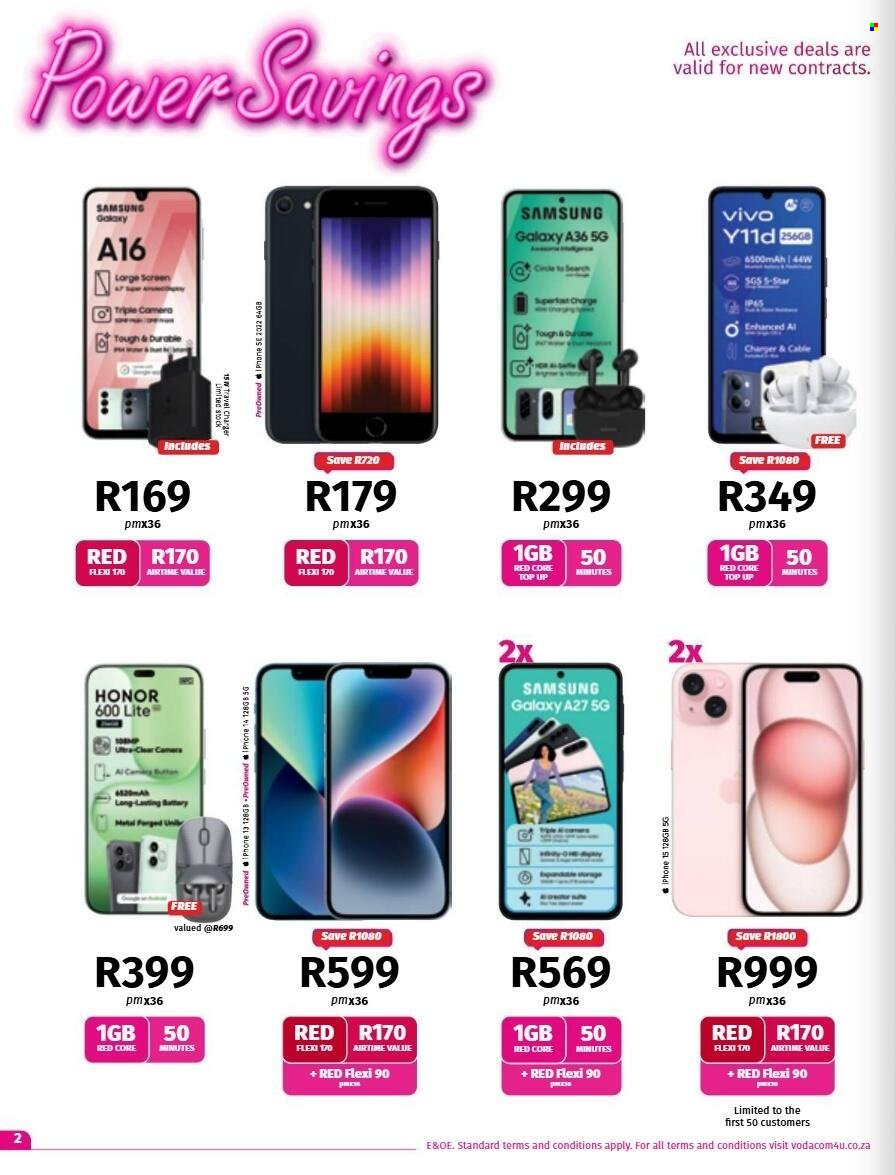 VODACOM specials - From Friday 7 Aug 2026