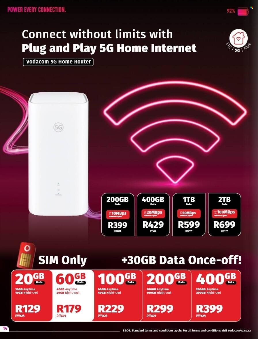 VODACOM specials - From Friday 7 Aug 2026