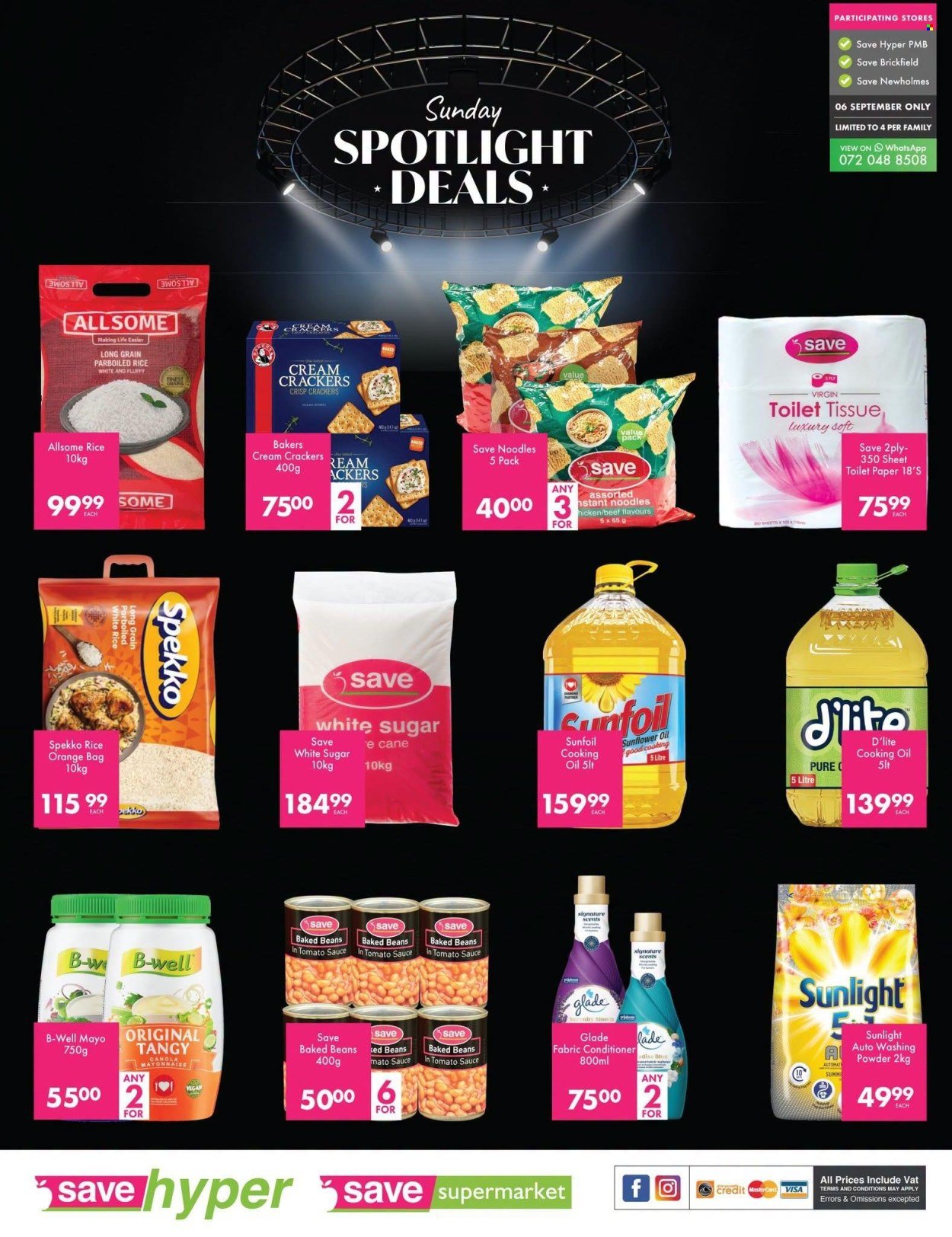 SAVE specials - From Sunday 6 Sept 2026