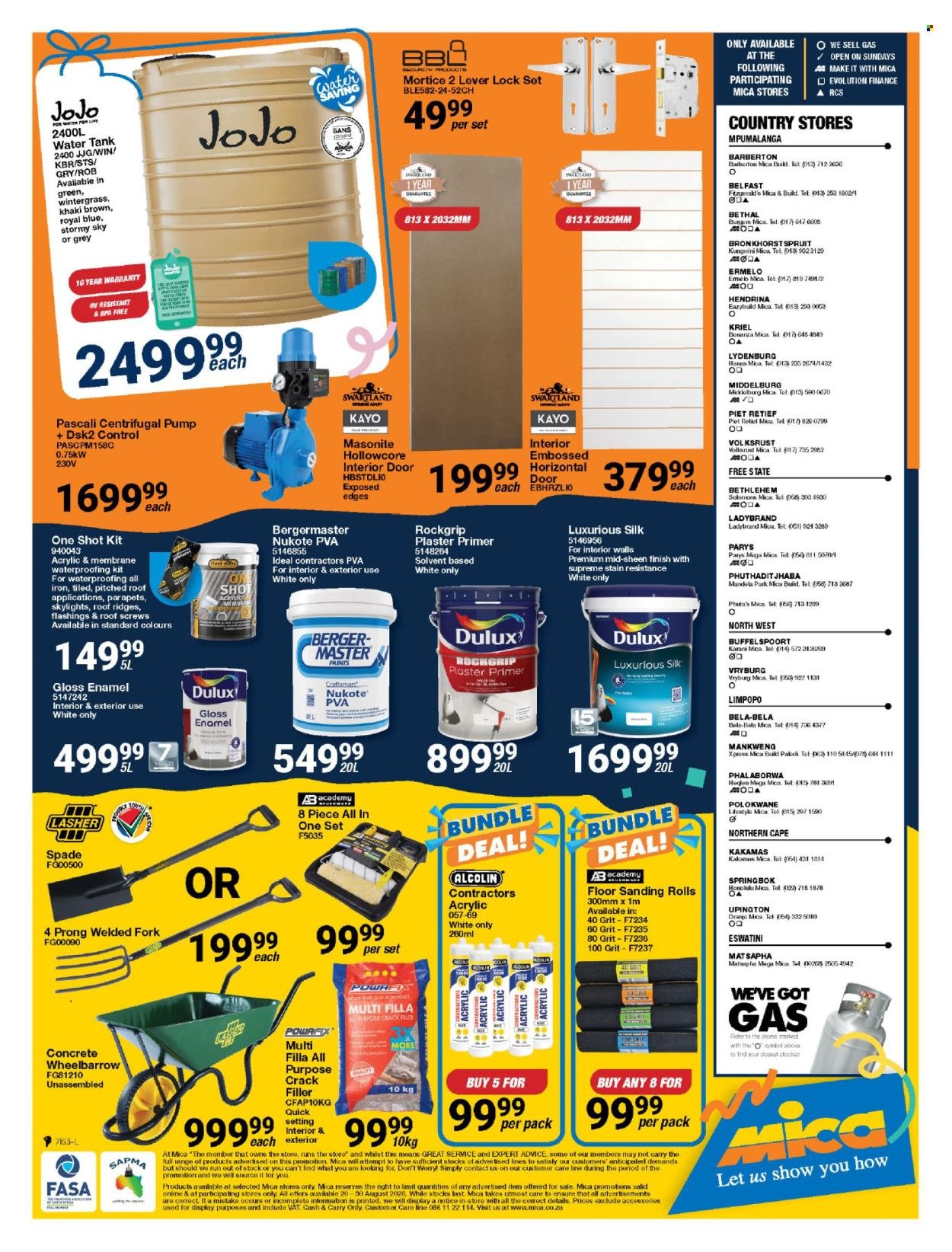 MICA specials - From Thursday 20 Aug 2026