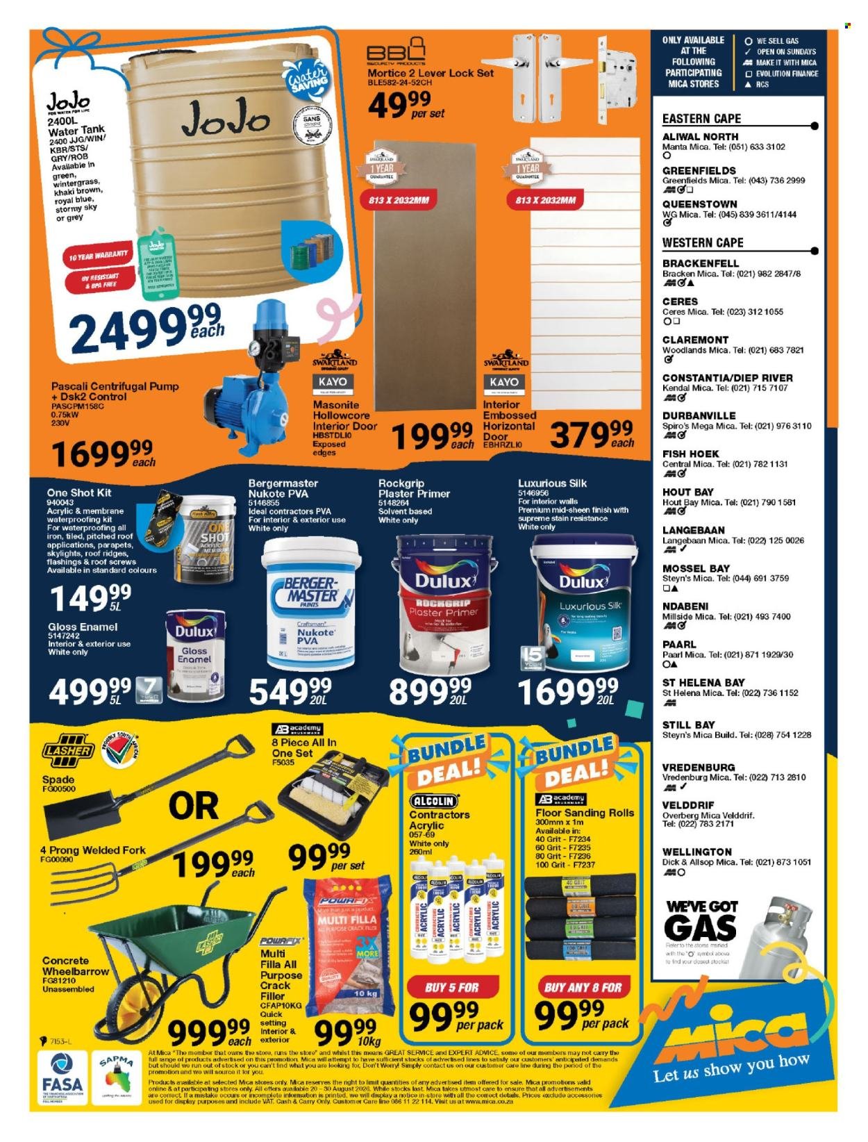 MICA specials - From Thursday 20 Aug 2026