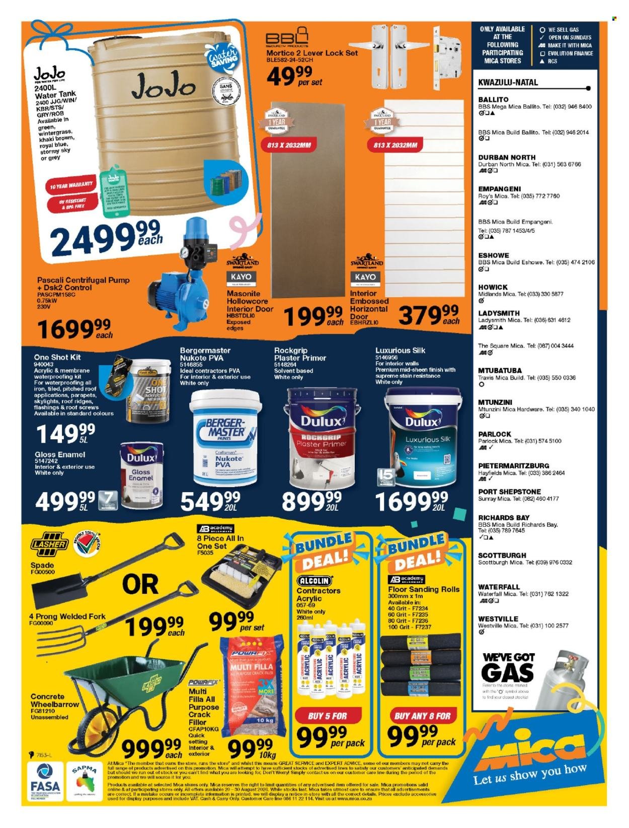 MICA specials - From Thursday 20 Aug 2026