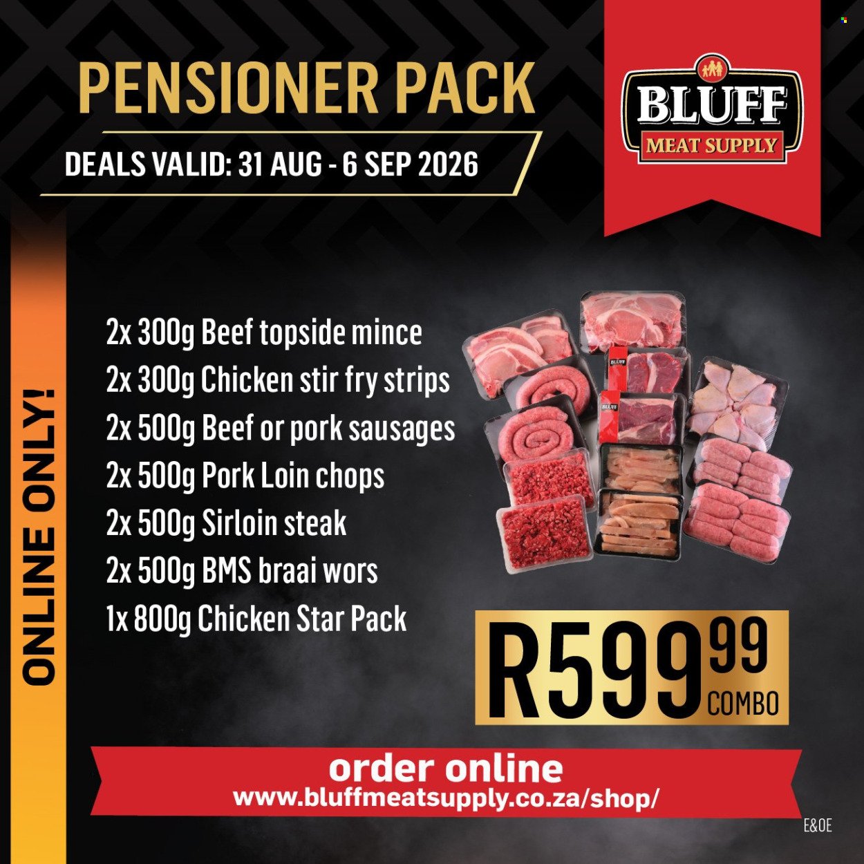 BLUFF MEAT SUPPLY specials - From Monday 31 Aug 2026