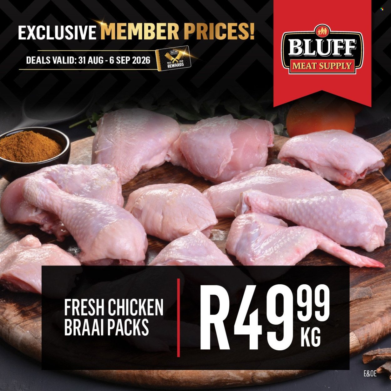 BLUFF MEAT SUPPLY specials - From Monday 31 Aug 2026
