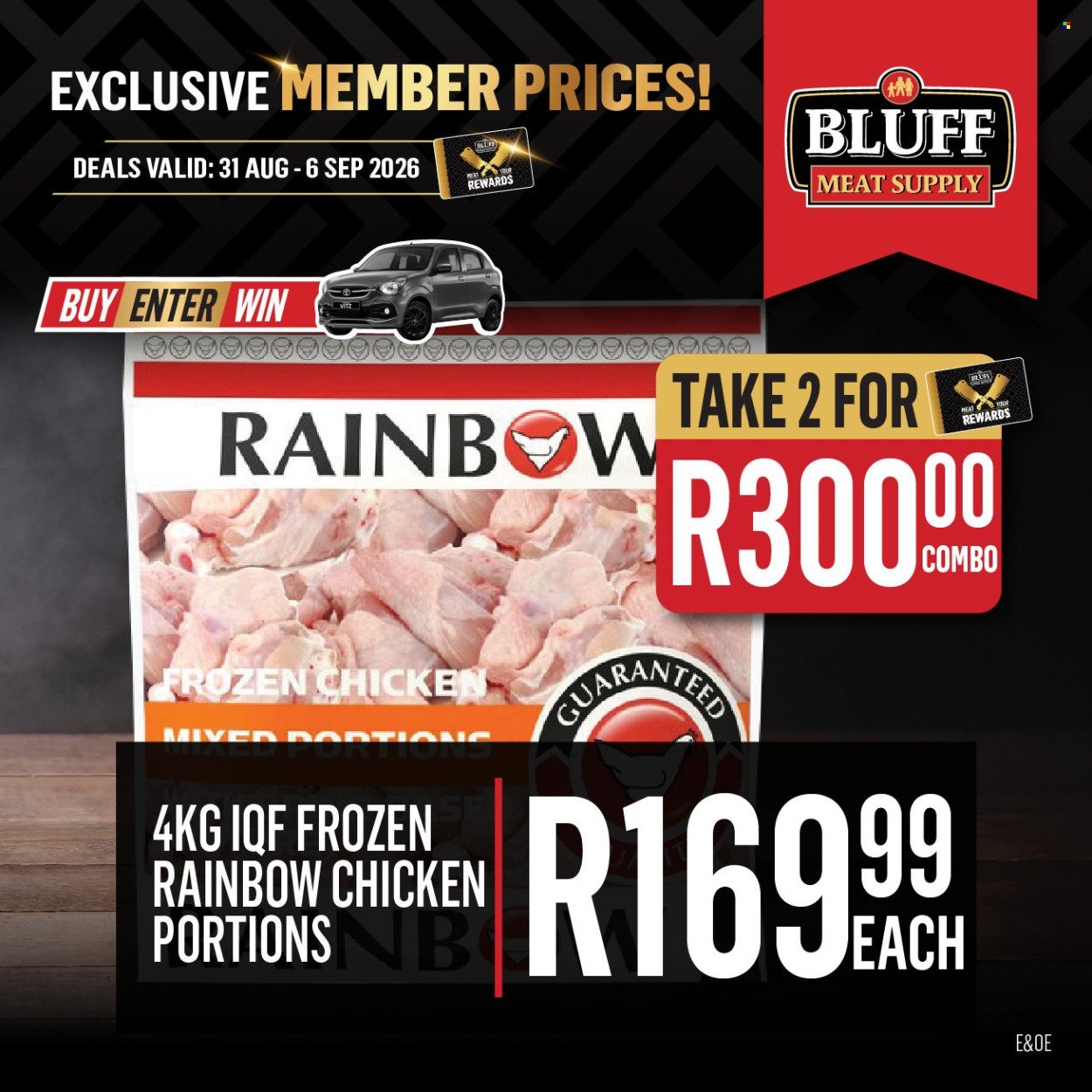 BLUFF MEAT SUPPLY specials - From Monday 31 Aug 2026
