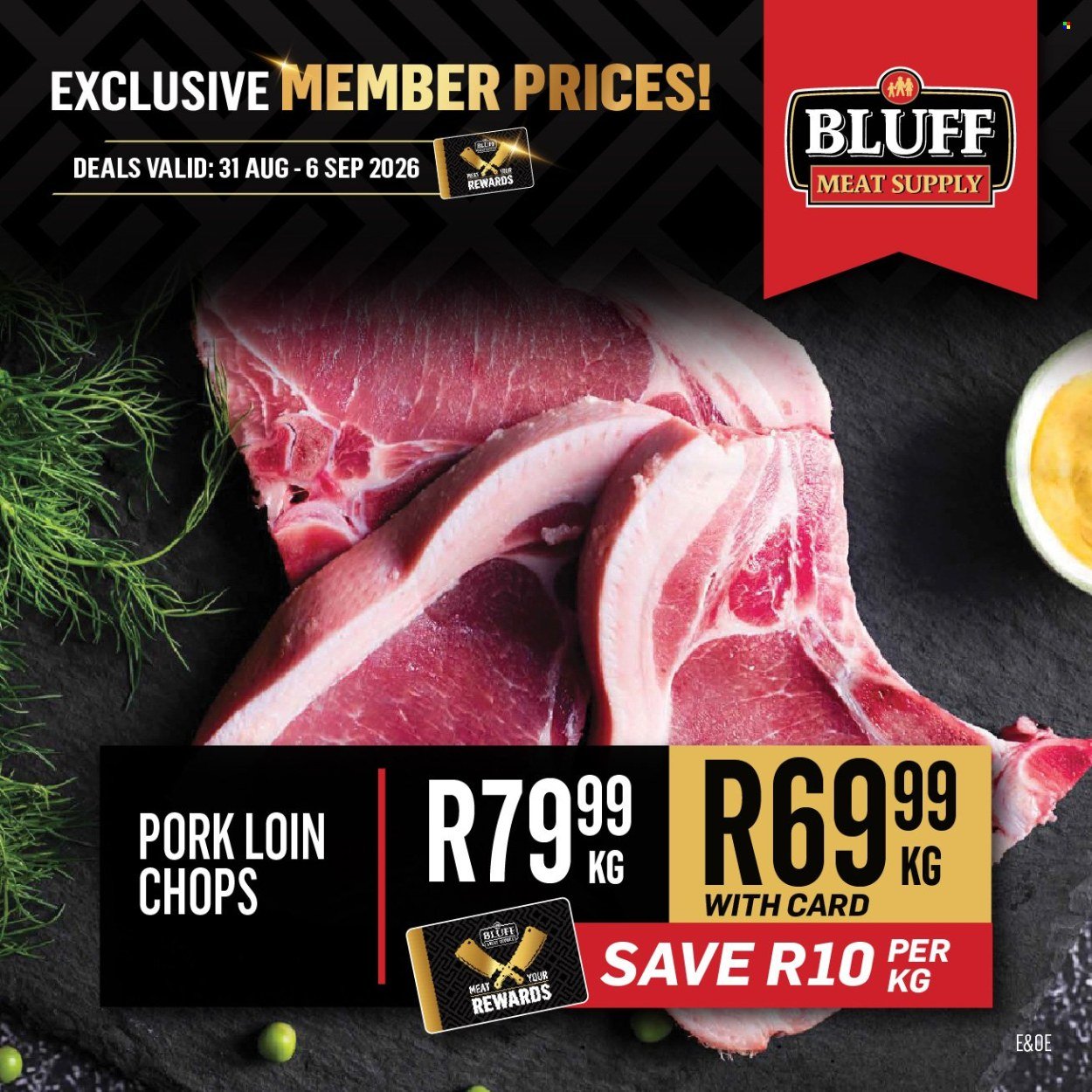 BLUFF MEAT SUPPLY specials - From Monday 31 Aug 2026