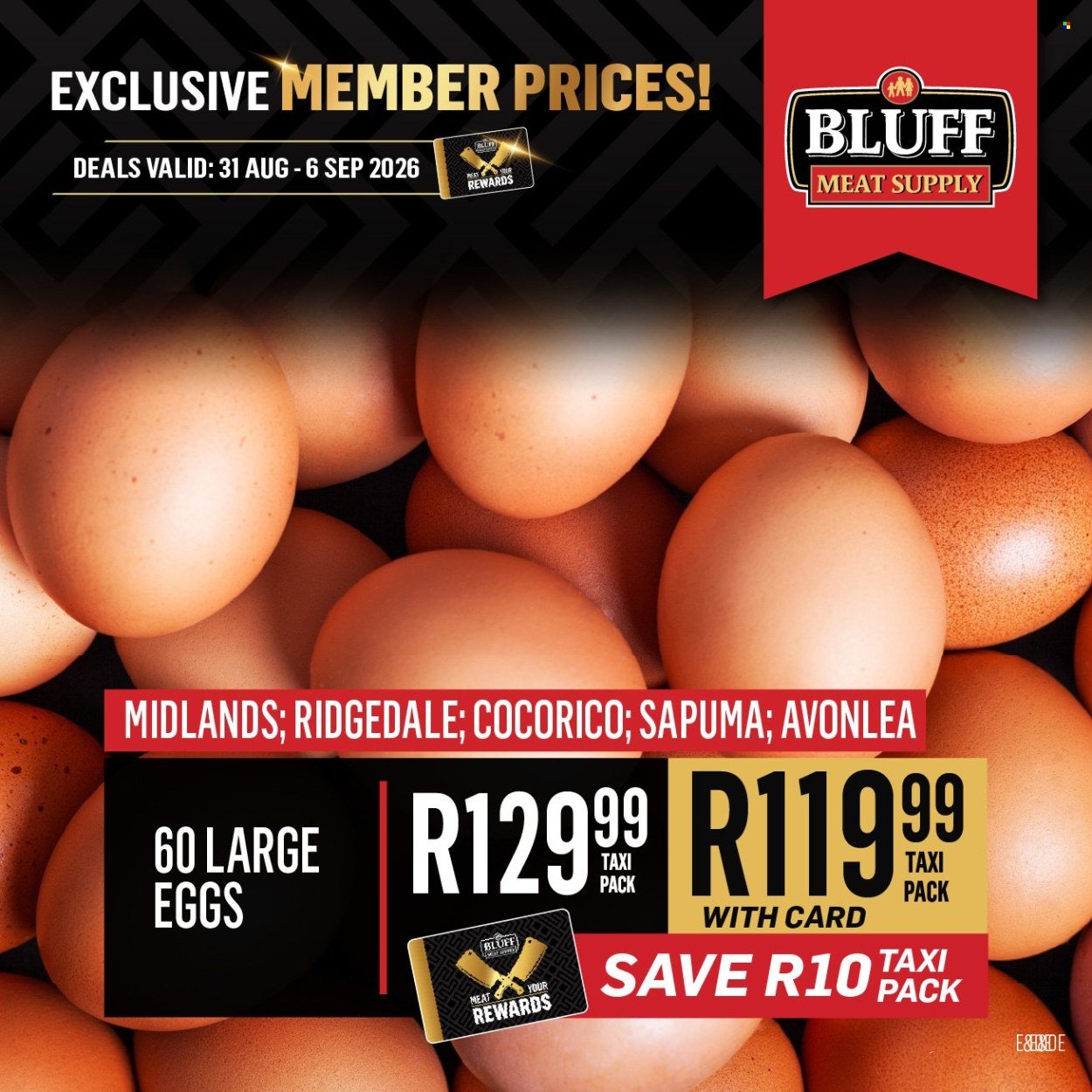 BLUFF MEAT SUPPLY specials - From Monday 31 Aug 2026