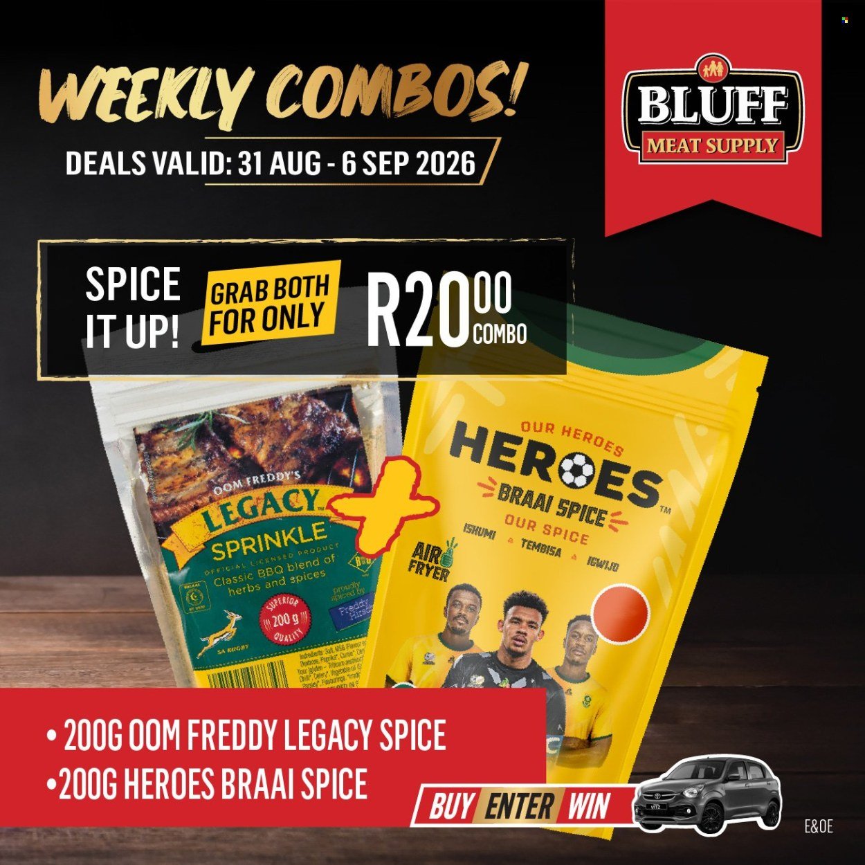 BLUFF MEAT SUPPLY specials - From Monday 31 Aug 2026