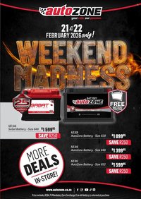 AUTOZONE specials - Weekend Madness (2026-02-21 - 2026-02-22)