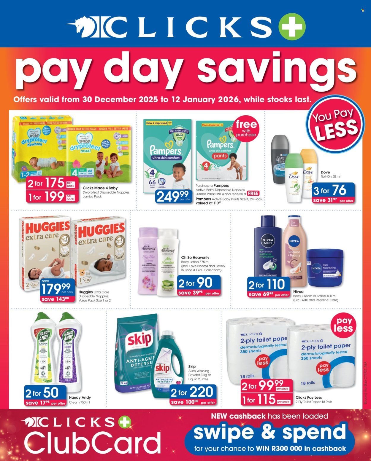 CLICKS specials - From Tuesday 30 Dec 2025 (2025-12-30 - 2026-01-12) | 1