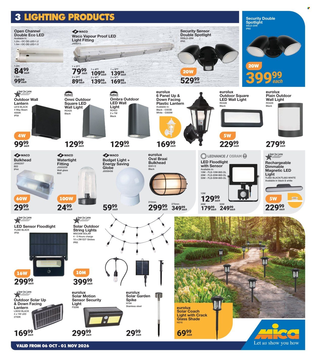 MICA specials - From Tuesday 6 Oct 2026