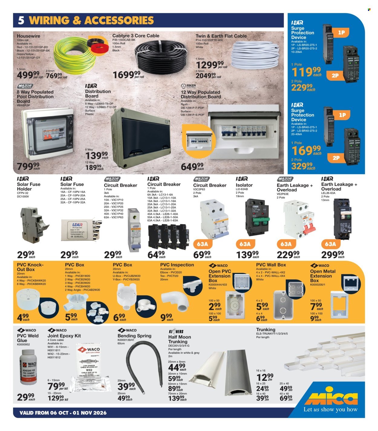 MICA specials - From Tuesday 6 Oct 2026