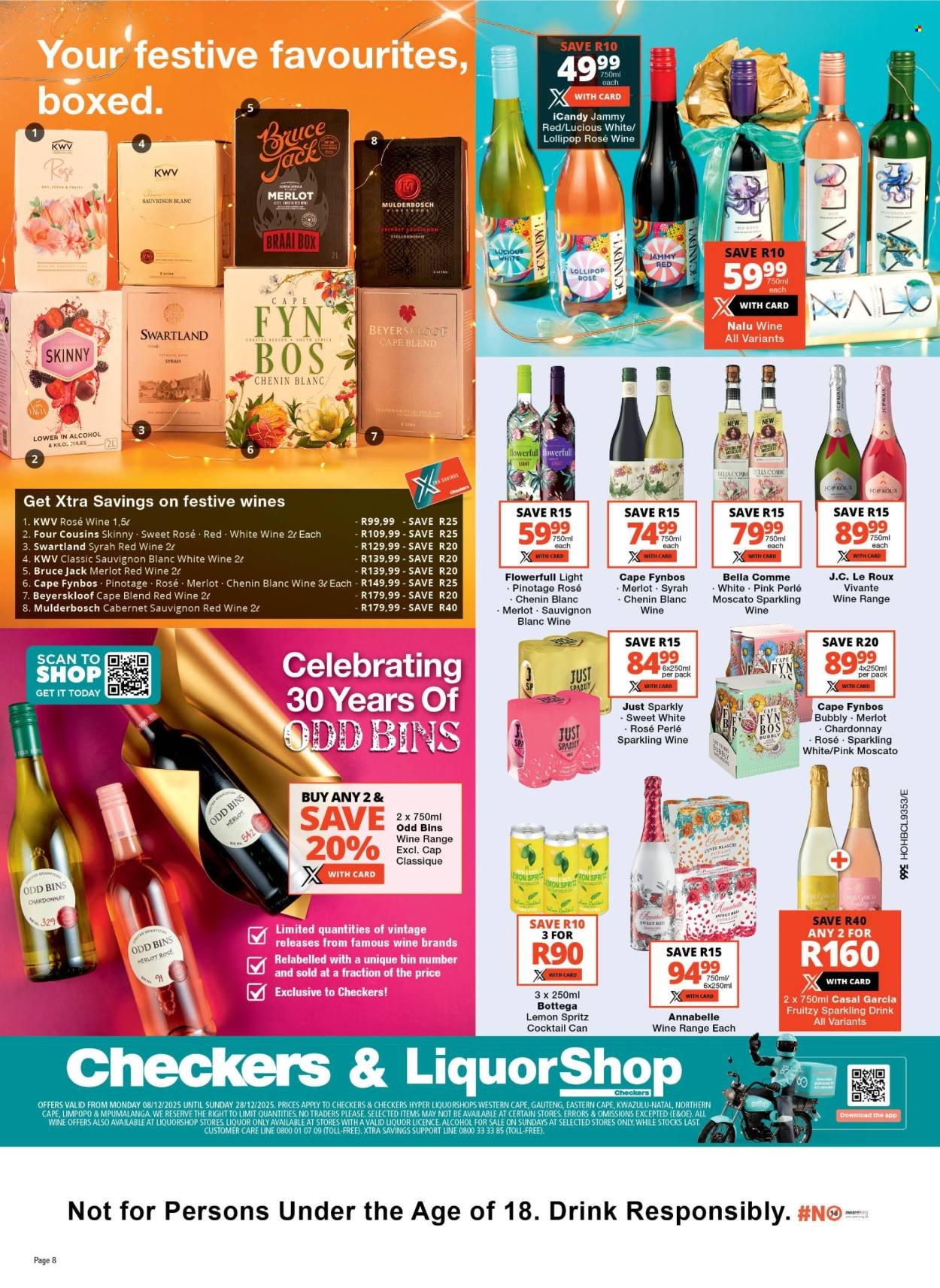 CHECKERS specials - LiquorShop Christmas Wine Promotion (2025-12-08 - 2025-12-28) | 8
