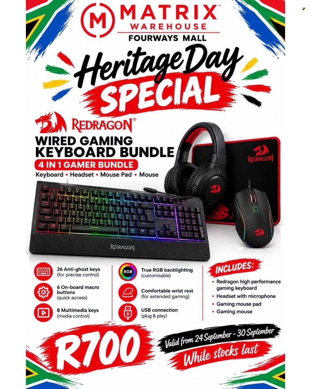 MATRIX WAREHOUSE specials - From Thursday 24 Sept 2026